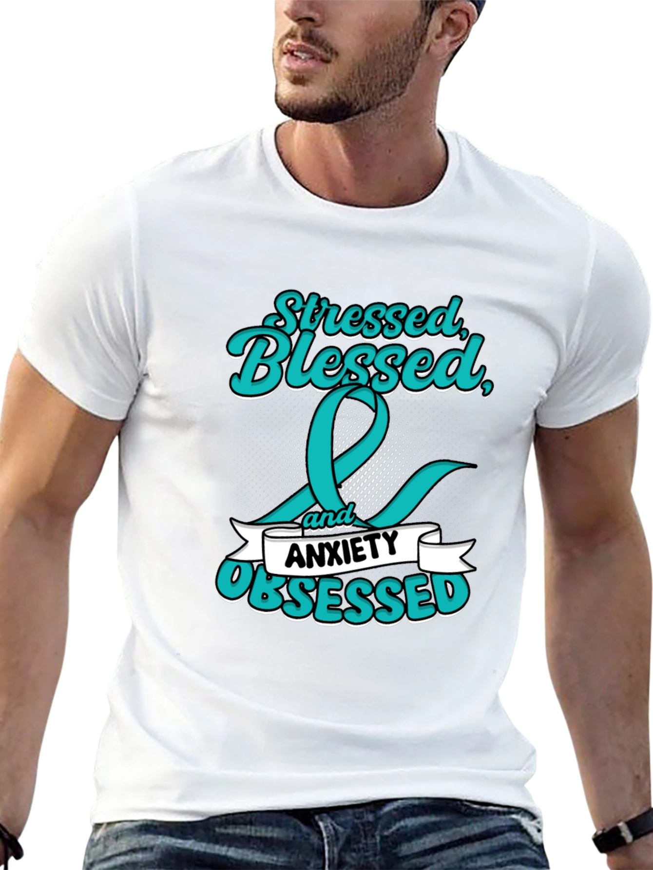 Stressed Blessed Anxiety Obsessed Graphic Tee