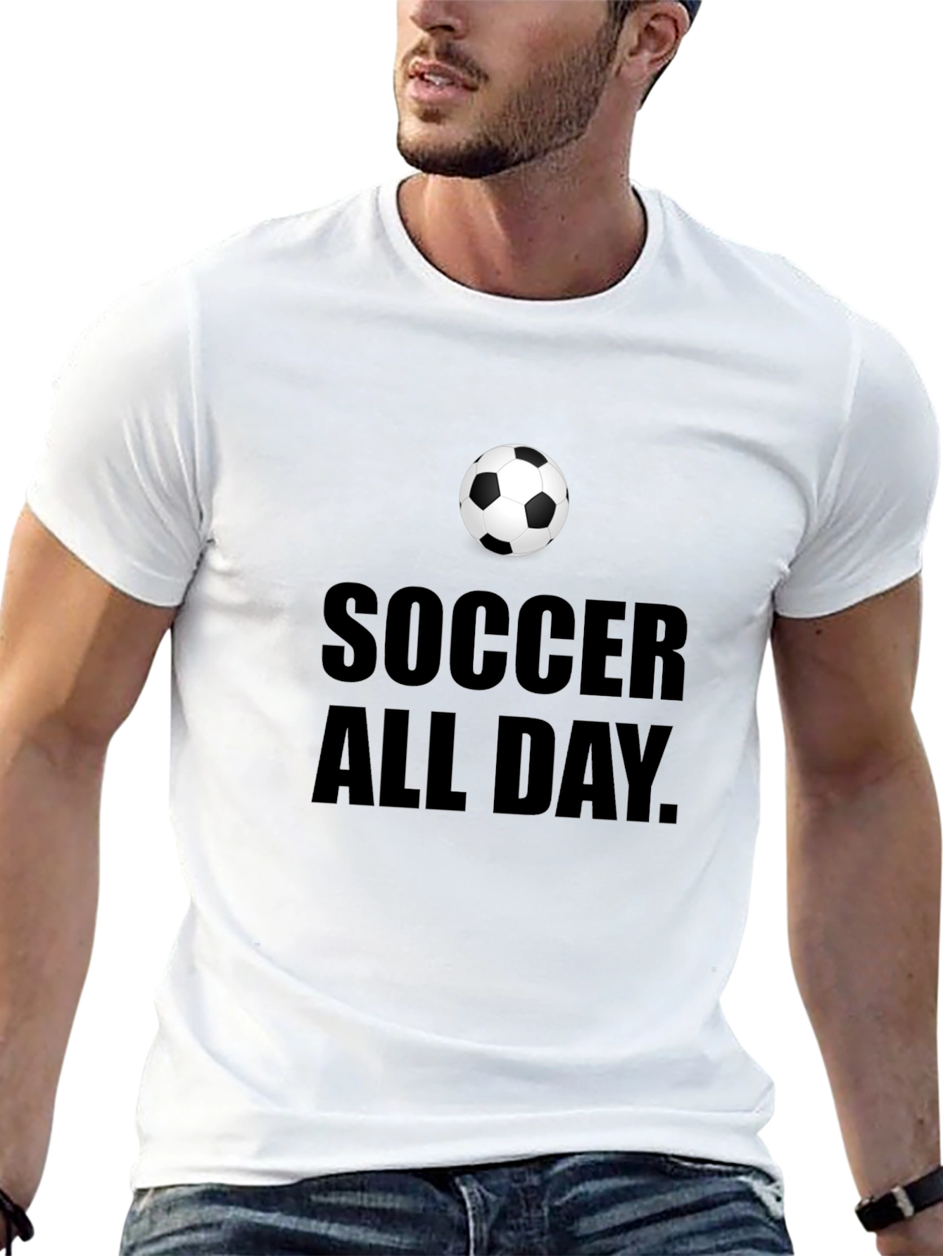 Soccer All Day Graphic Tee - Black