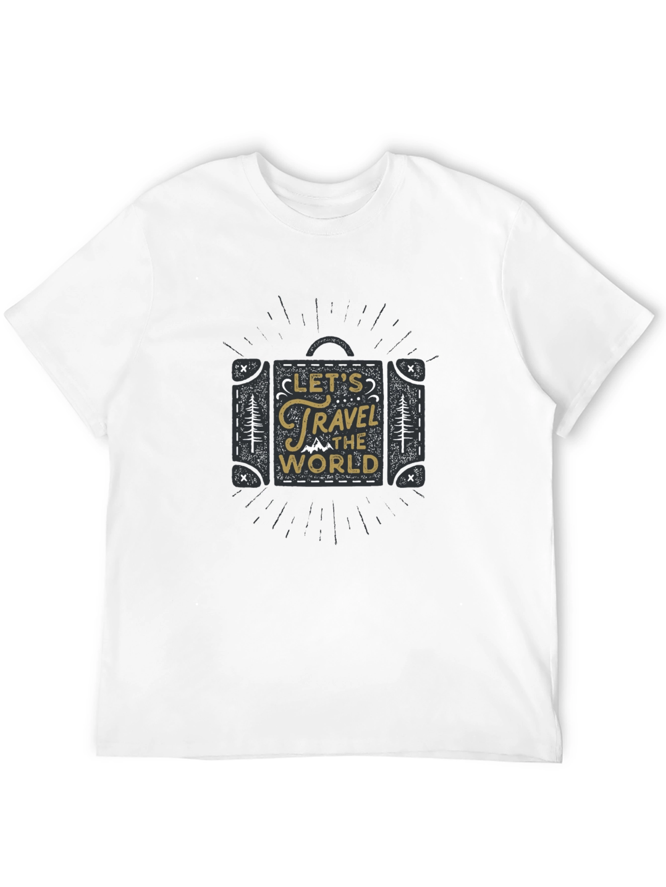 Travel the World Suitcase T-Shirt - Black