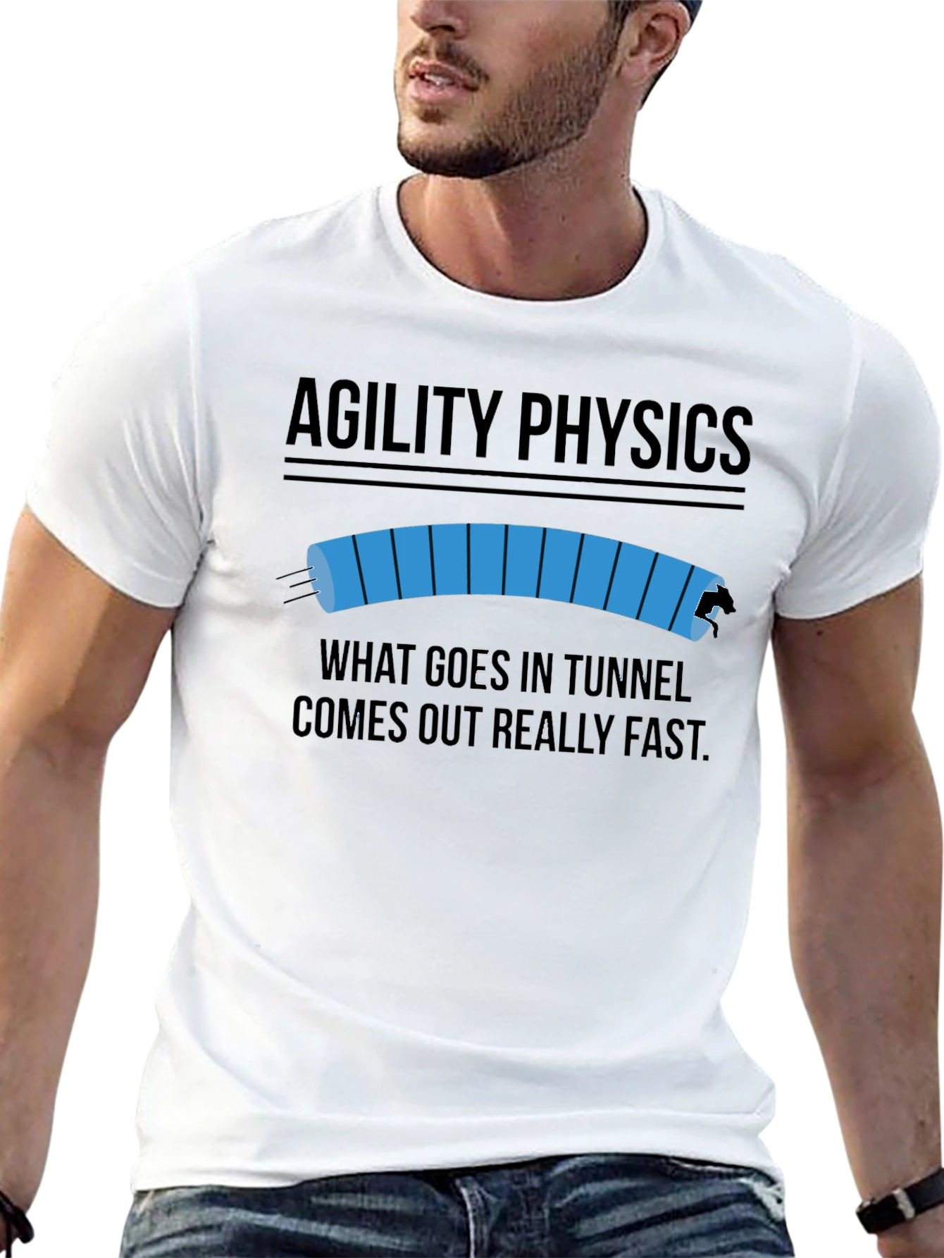 Agility Physics T-Shirt - Funny Dog Agility Tee
