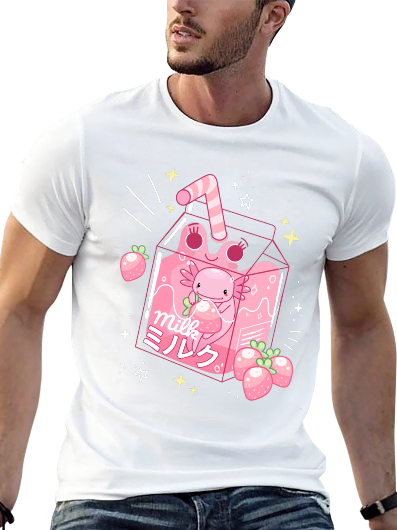 Strawberry Milk Axolotl T-Shirt