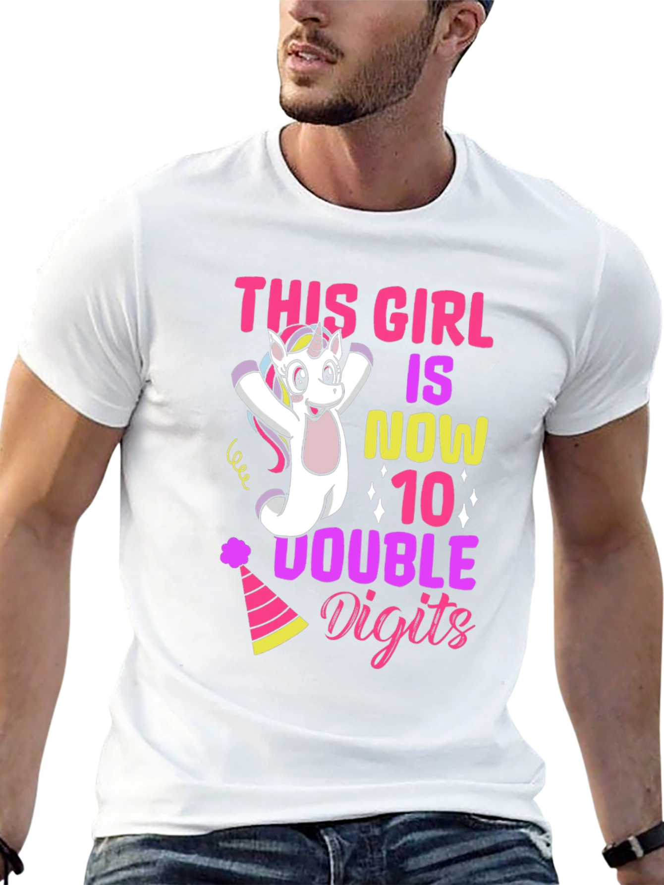 Girls 10th Birthday Unicorn T-Shirt