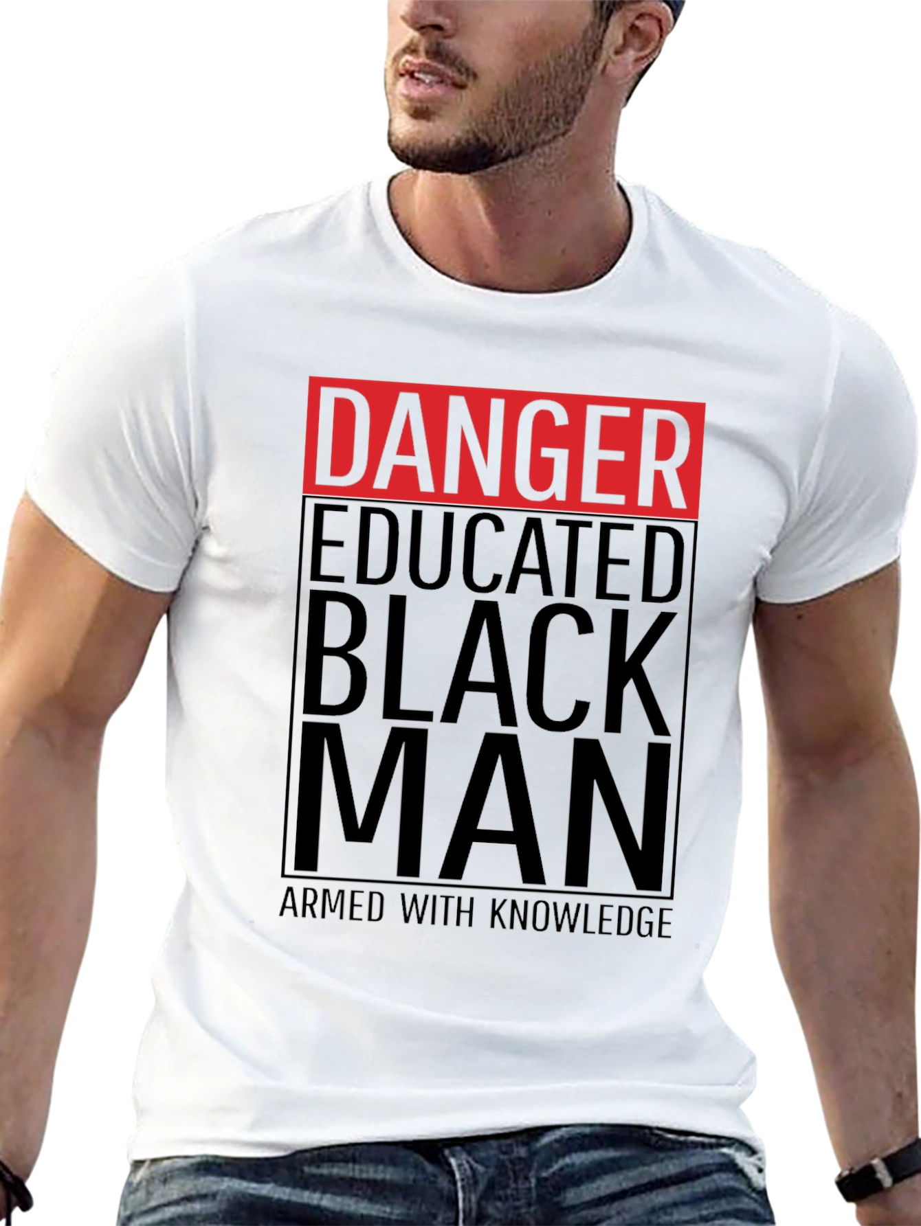 Danger Educated Black Man T-Shirt