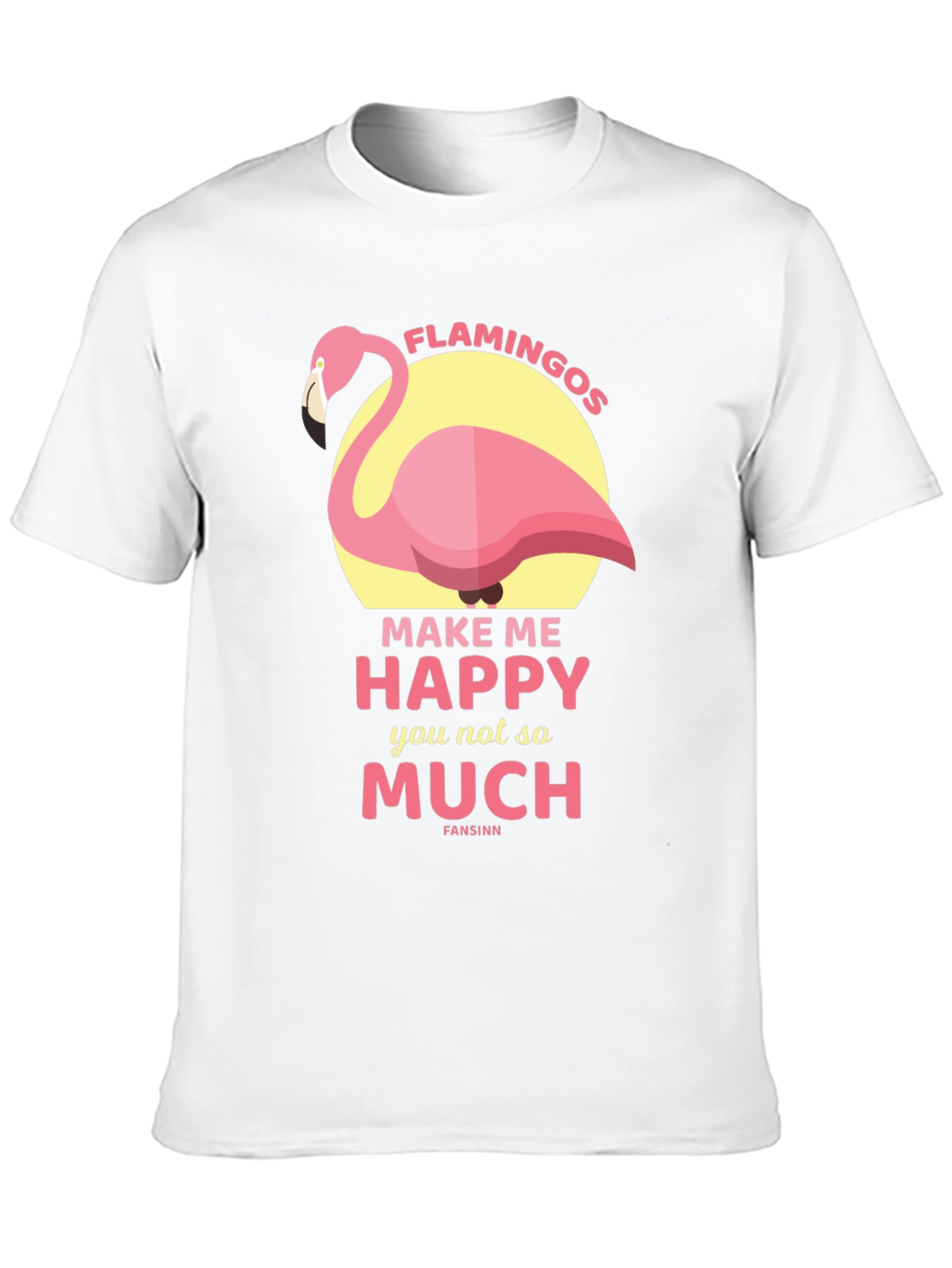 Flamingo Graphic Tee - Make Me Happy T-Shirt