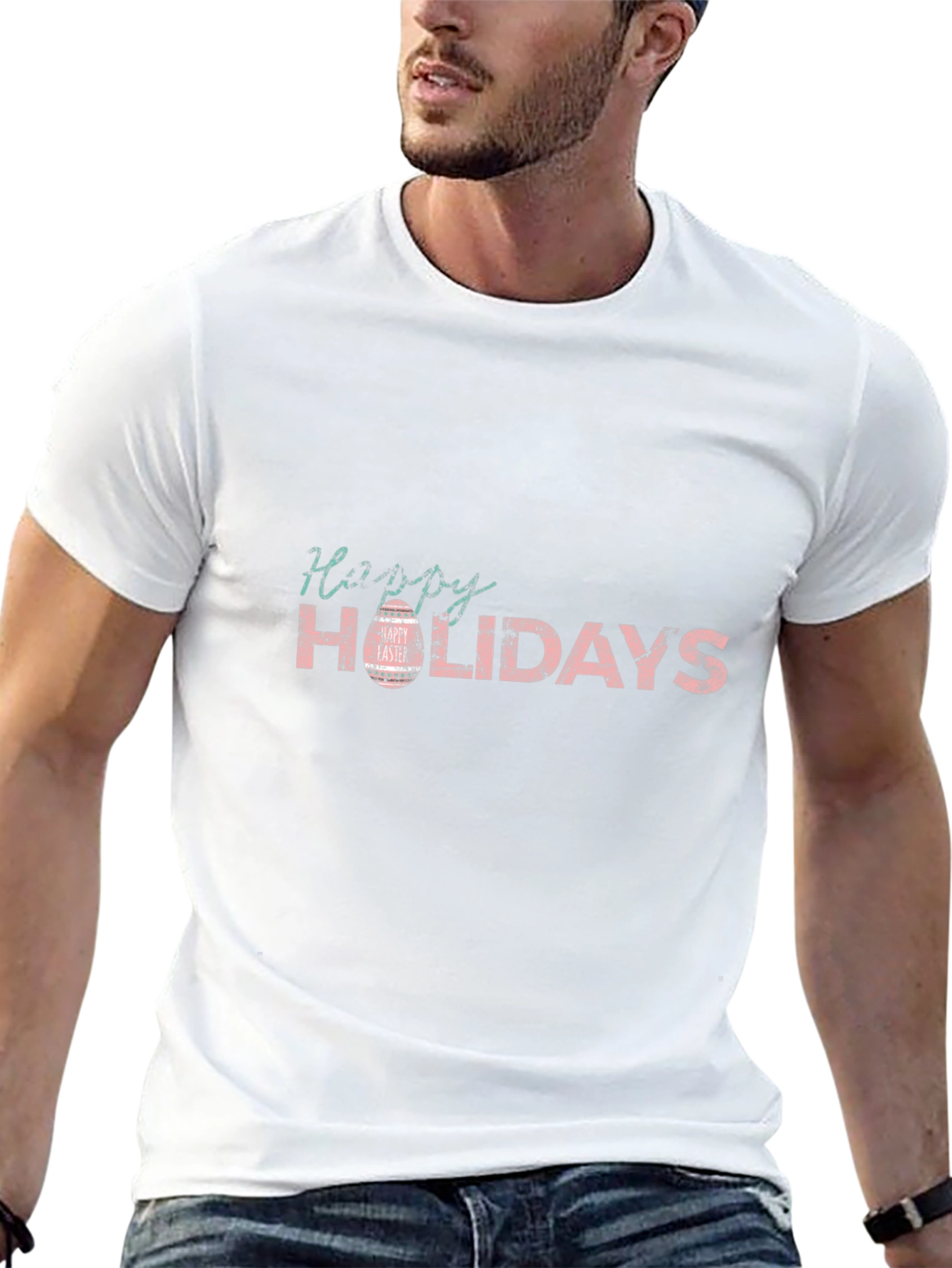 Happy Holidays Graphic Tee - Black