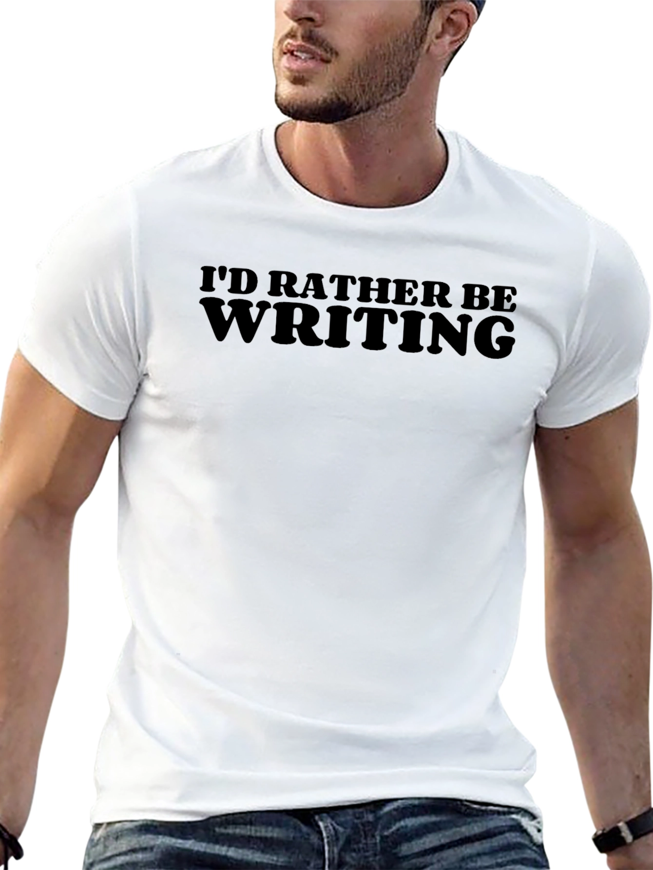 Writers Tee: Id Rather Be Writing Black T-Shirt