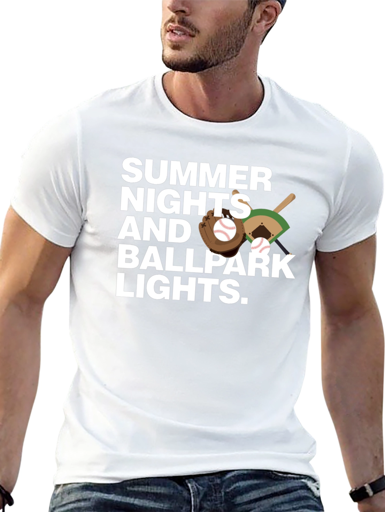 Summer Nights Ballpark Lights T-Shirt