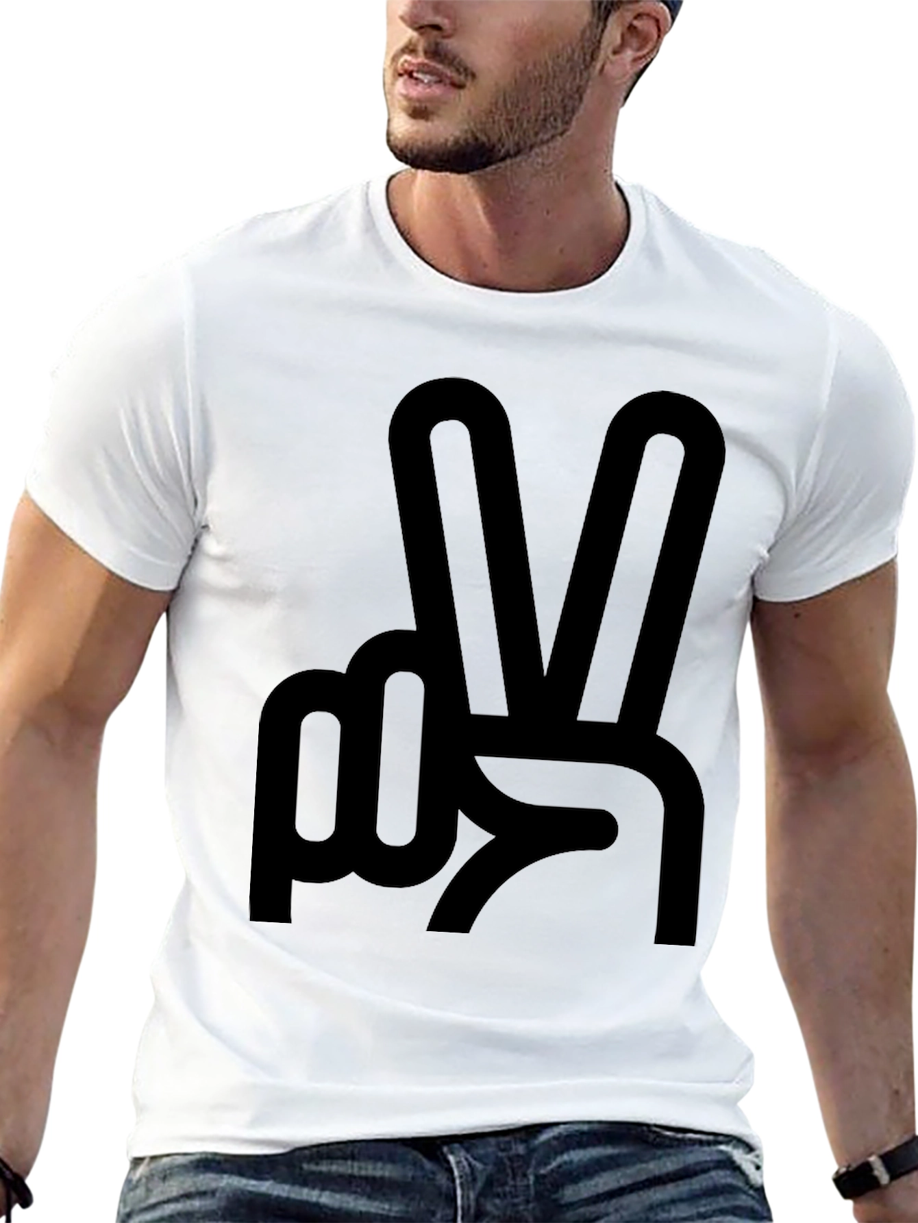 Peace Sign Black T-Shirt - Stylish & Comfortable