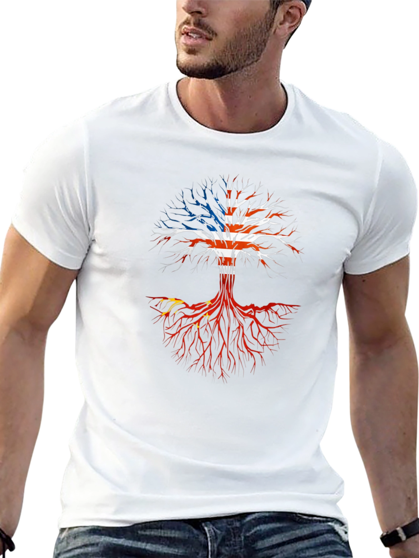 USA China Flag Tree T-Shirt