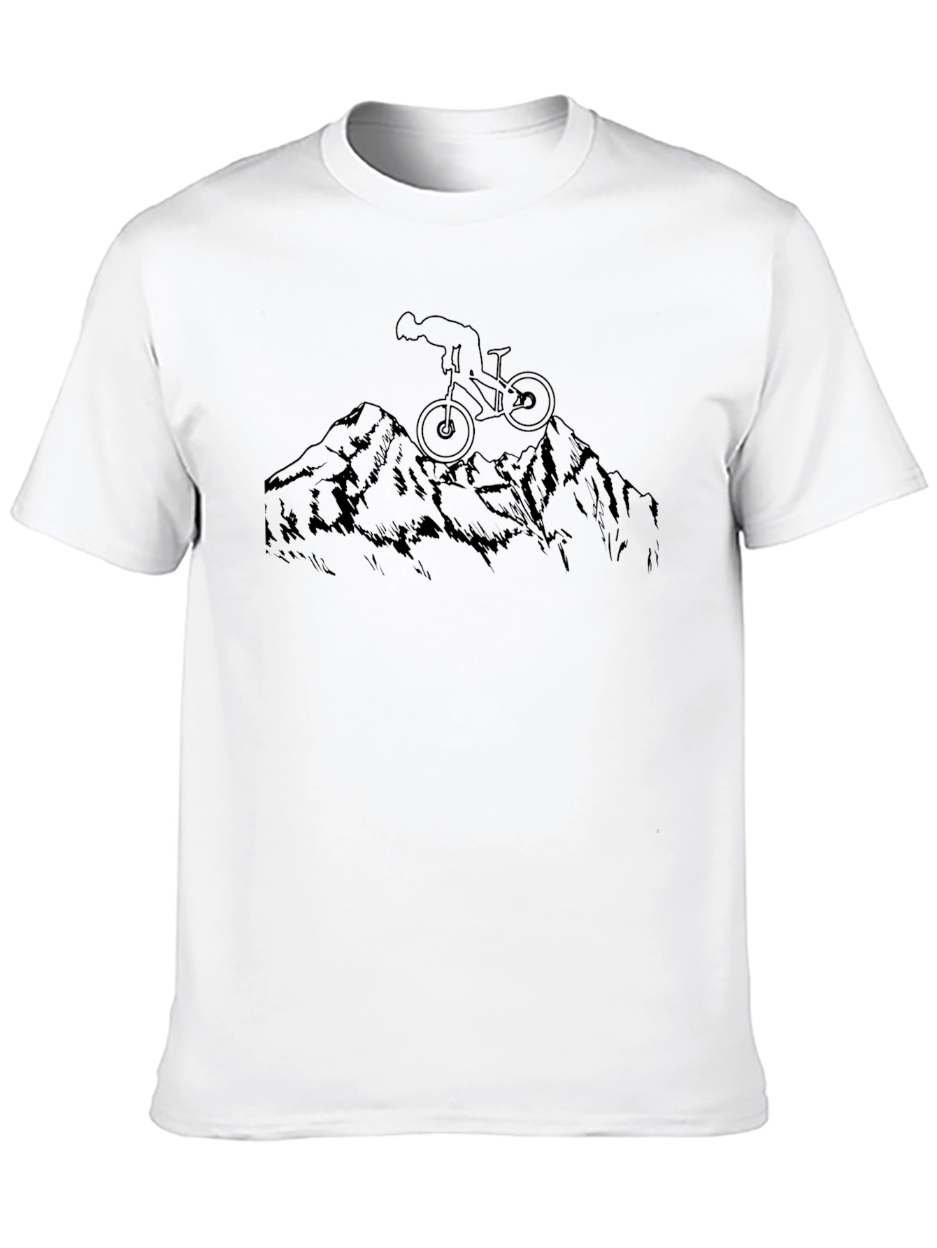Mountain Biker Graphic Black T-Shirt