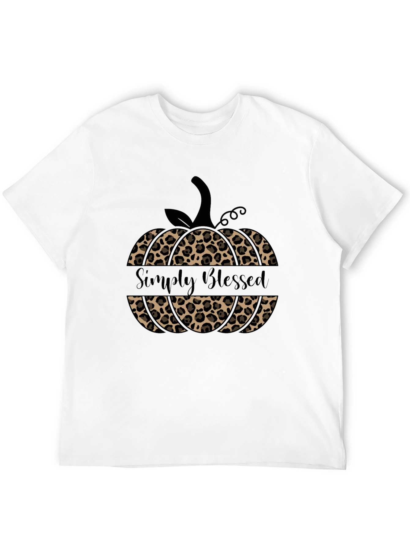 Simply Blessed Leopard Print Pumpkin Tee