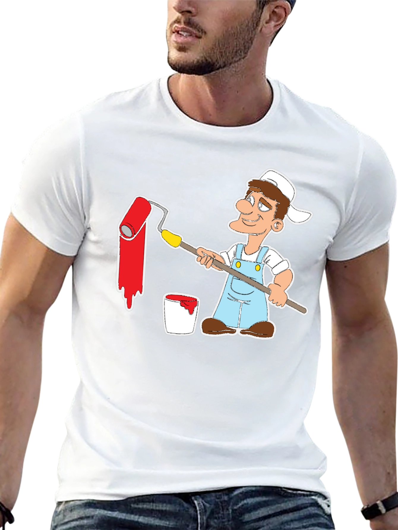 Painter Cartoon T-Shirt - Unique Design