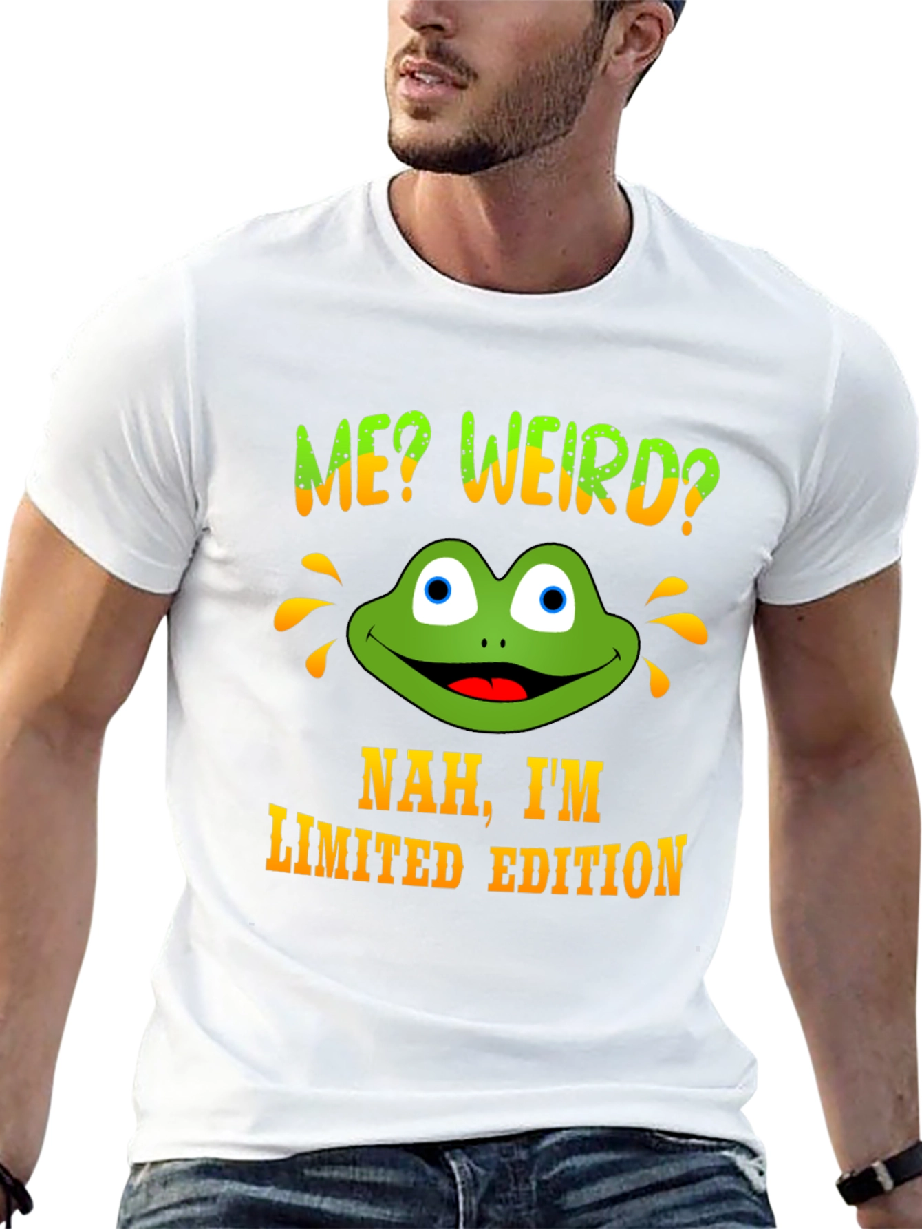 Me Weird? Frog Graphic Novelty Tee