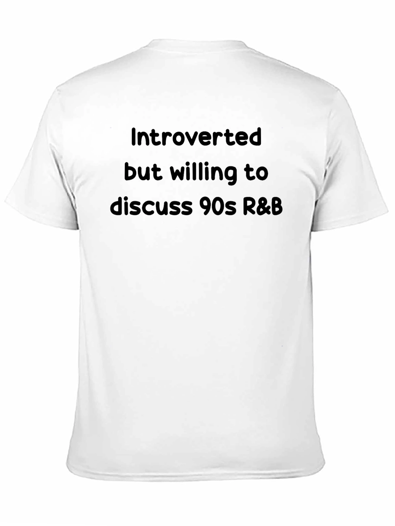 Introverted 90s R&B Black Graphic T-Shirt