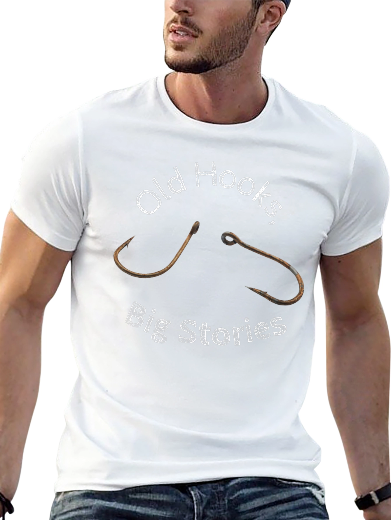 Old Hooks Big Stories Graphic Tee - Black