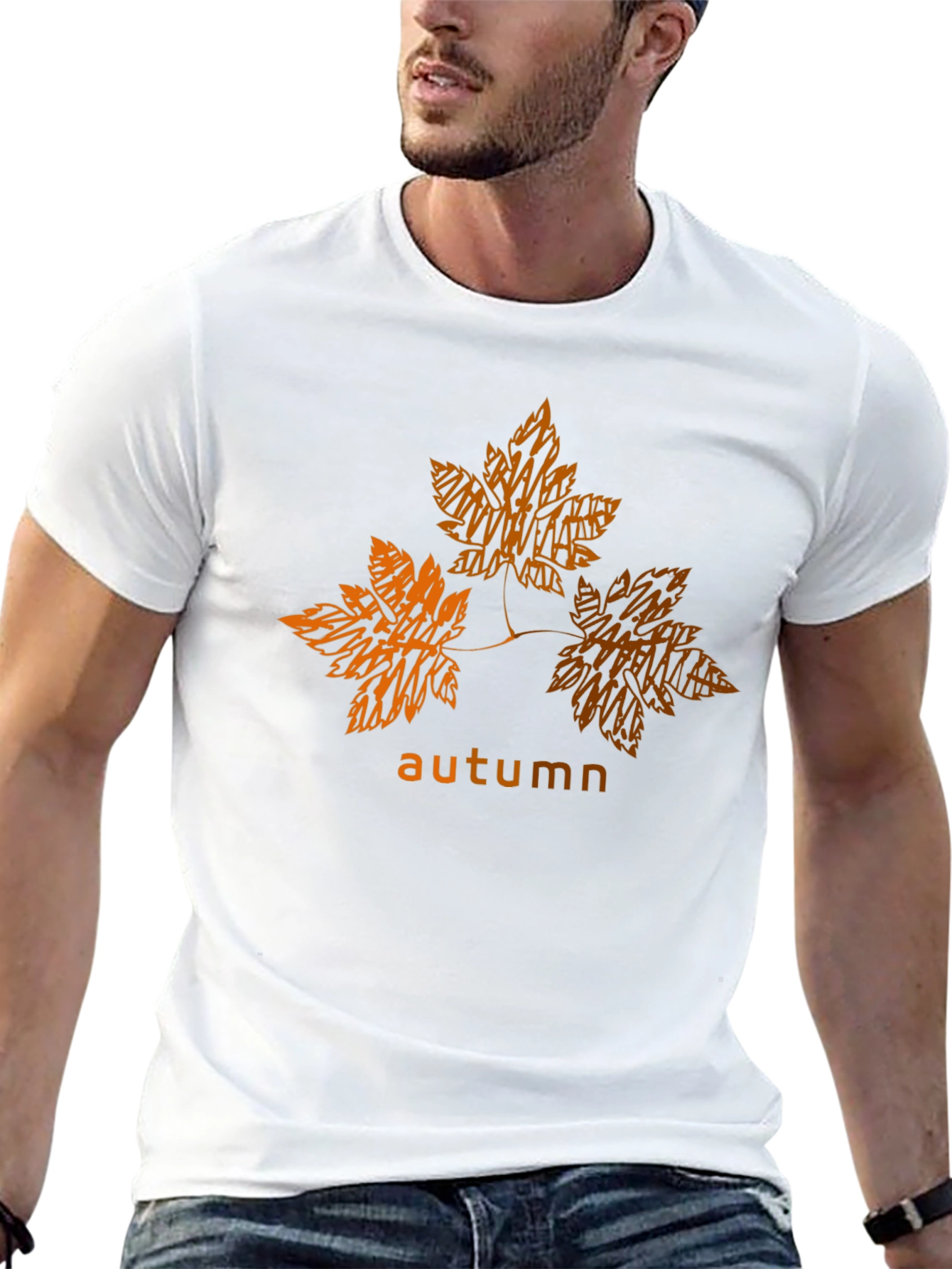 Autumn Leaves Graphic Tee - Stylish Fall Season Shirt