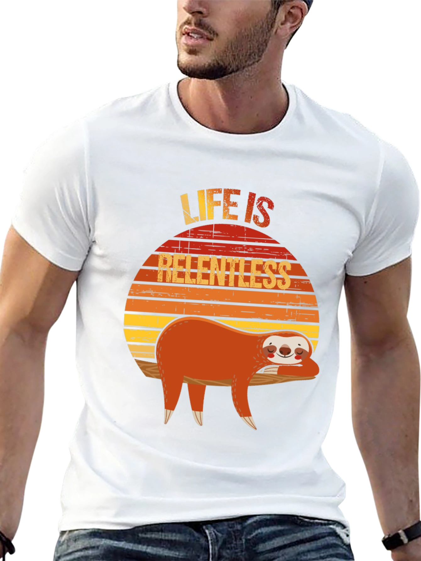 Life is Relentless Sloth Graphic Tee