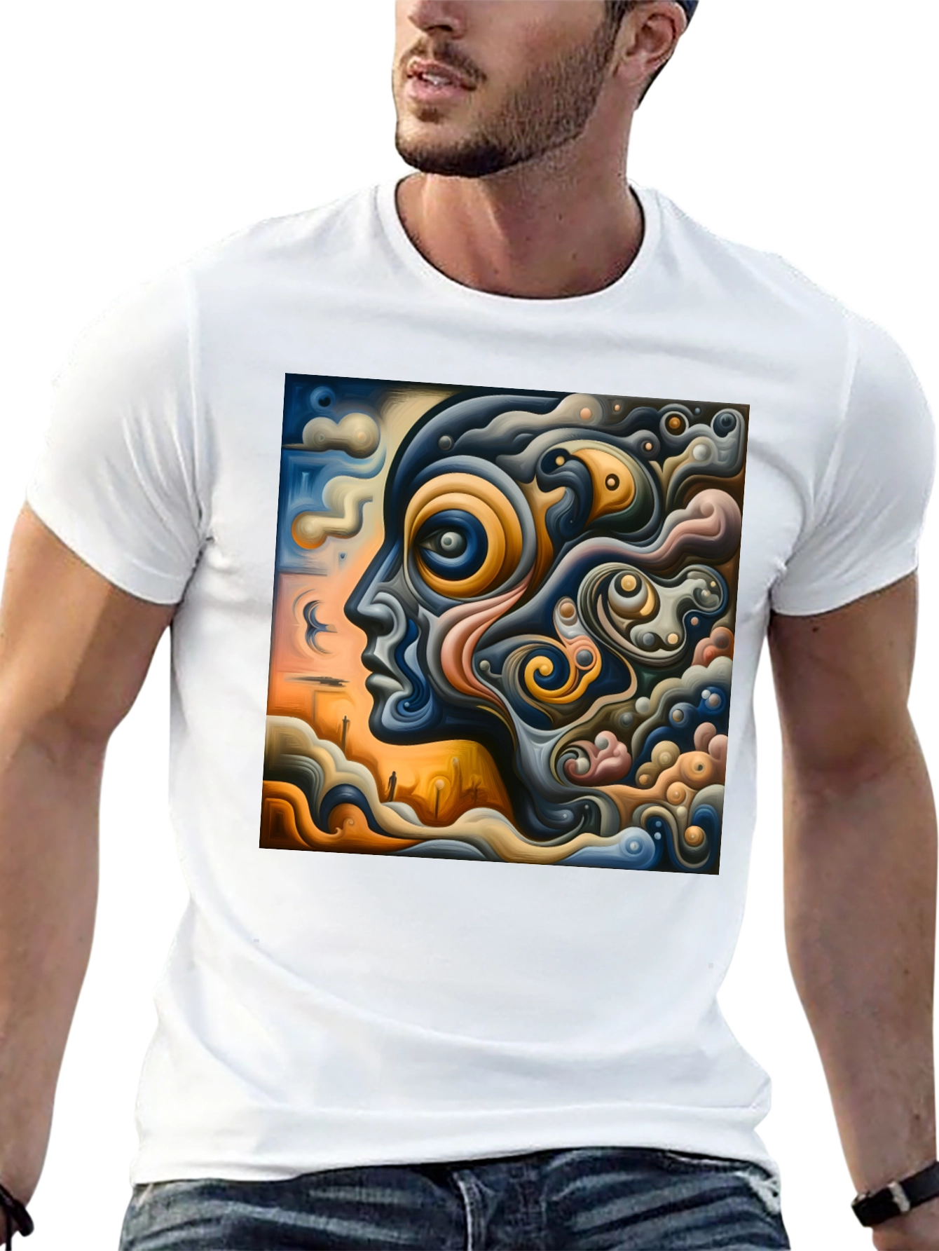 Abstract Mindscape Graphic Tee - Unique Art T-Shirt