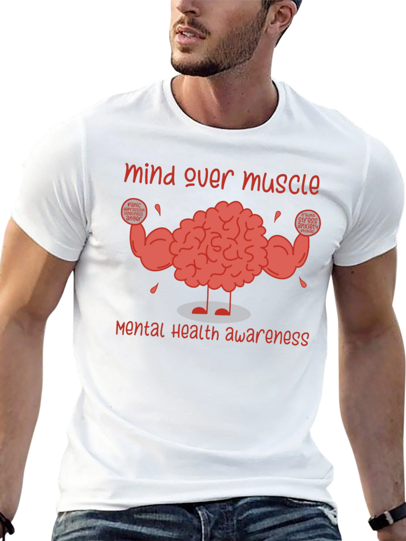 Mind Over Muscle Mental Health Awareness T-Shirt