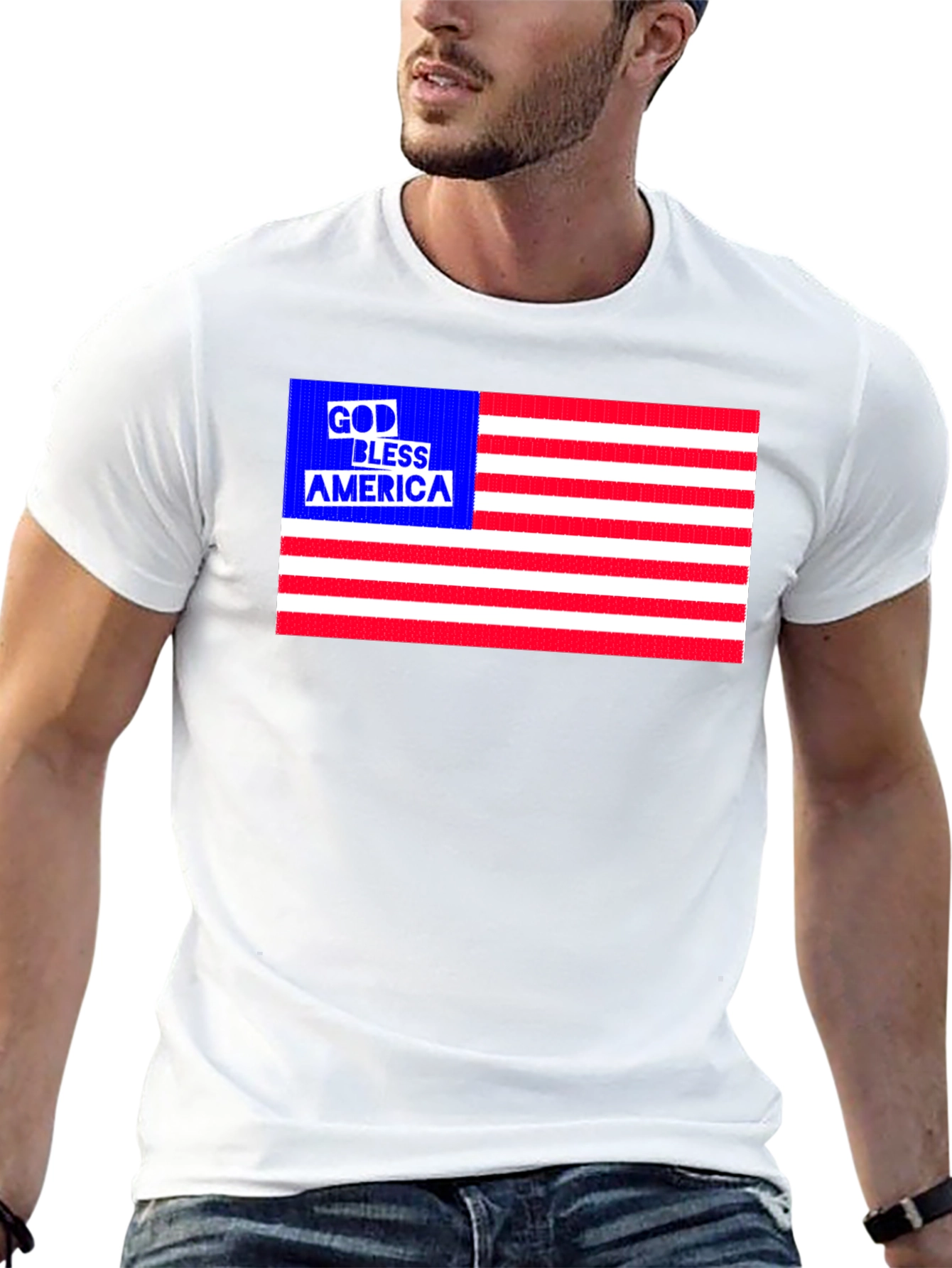 God Bless America Patriotic Graphic Tee