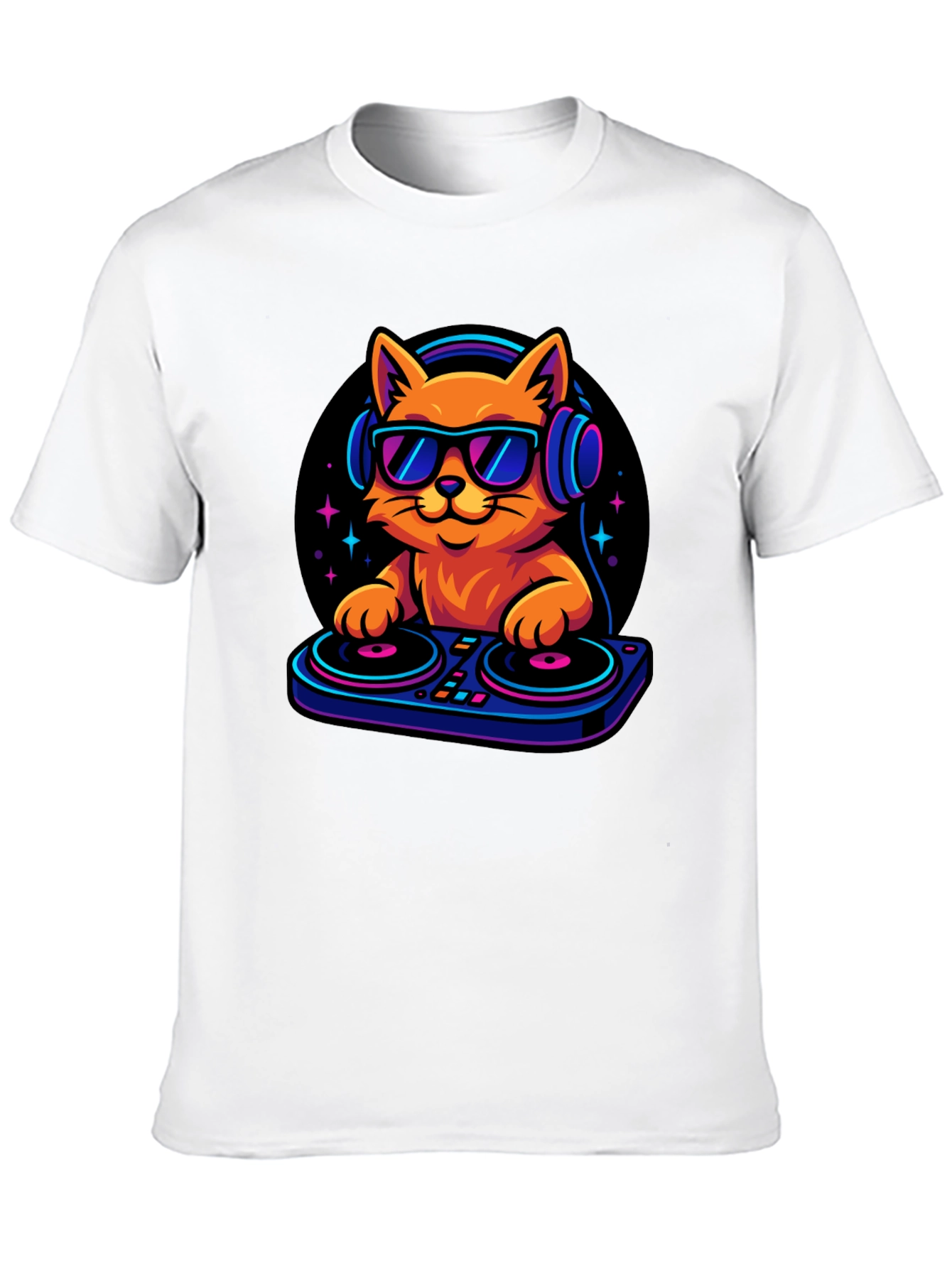 DJ Cat T-Shirt - Cool Cat with Headphones!