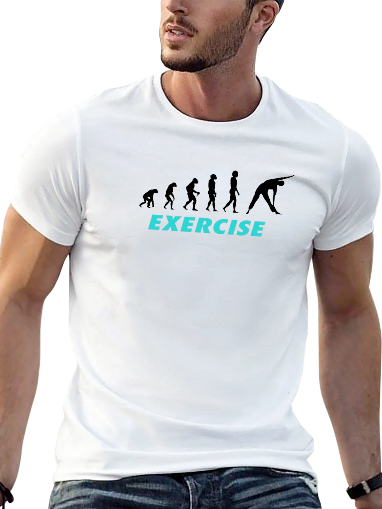 Evolution of Exercise T-Shirt - Black Graphic Tee
