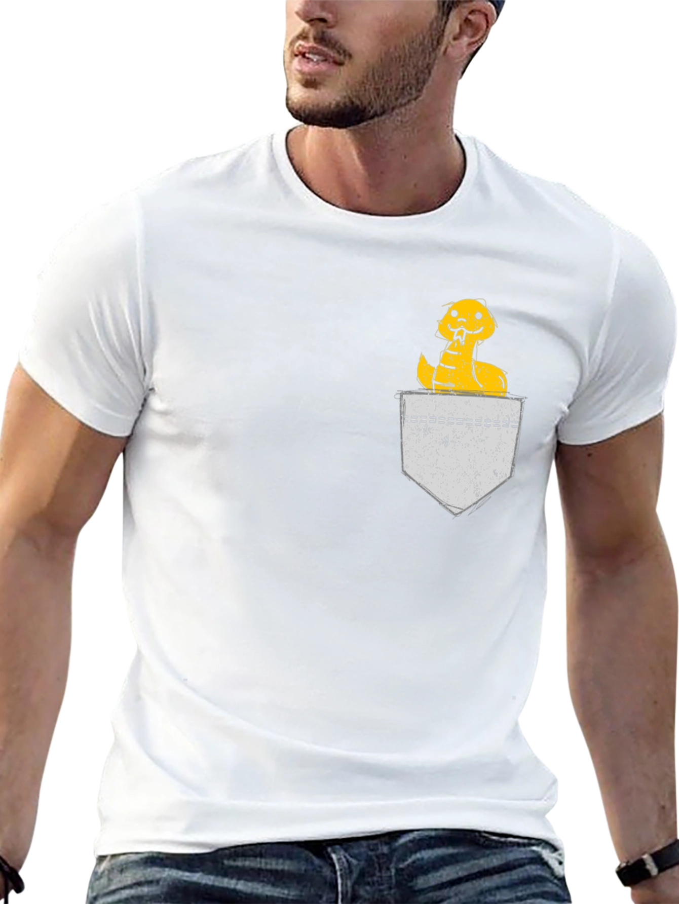Pocket Snake Tee - Fun Graphic T-Shirt