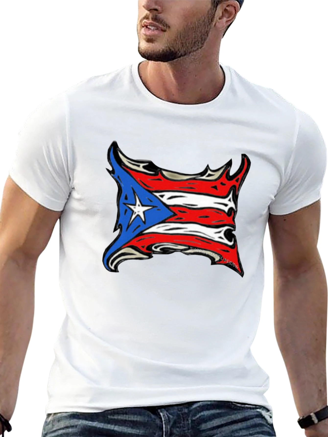 Puerto Rico Flag T-Shirt - Black Tee