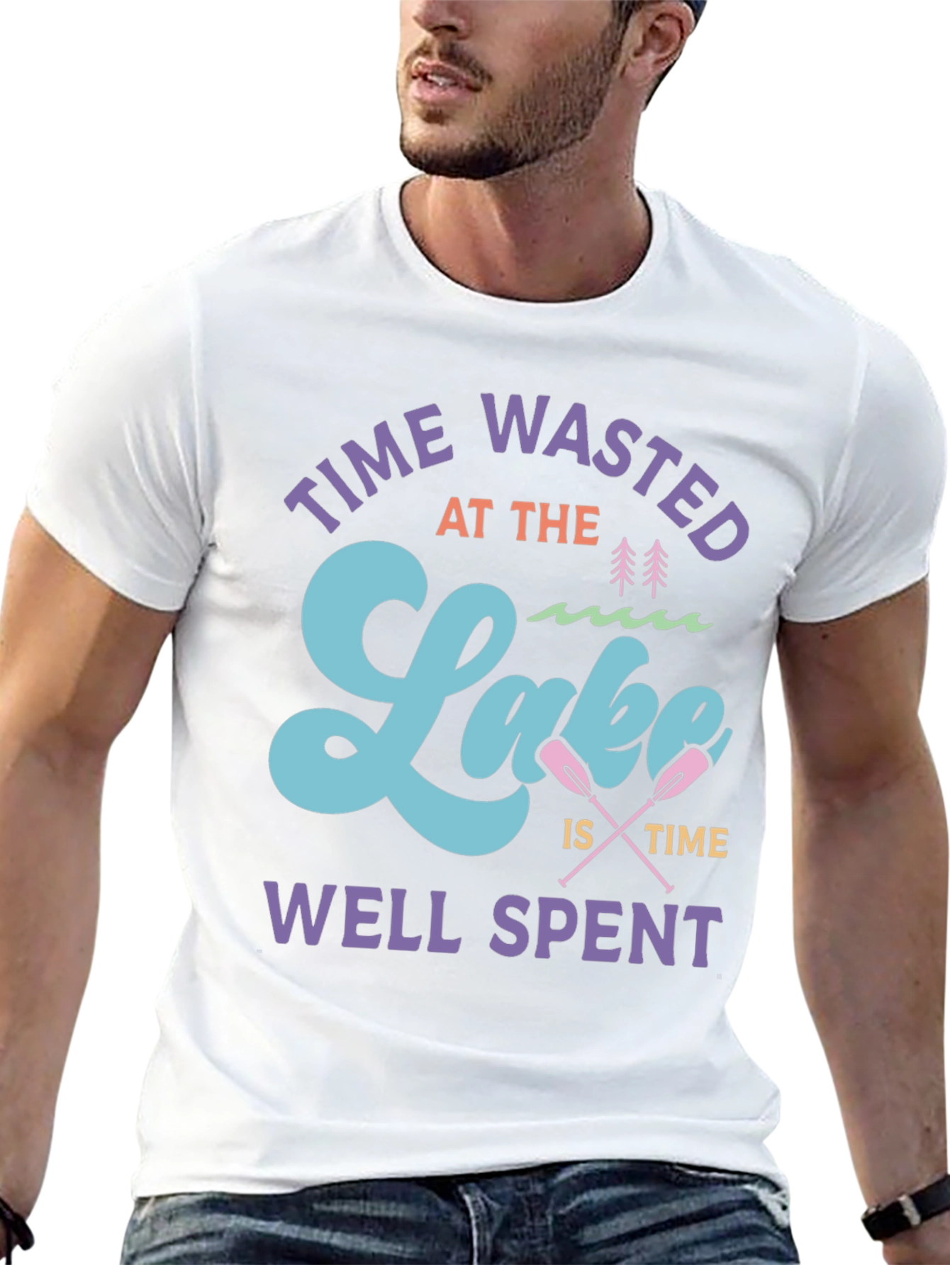 Time Wasted at the Lake Graphic T-Shirt