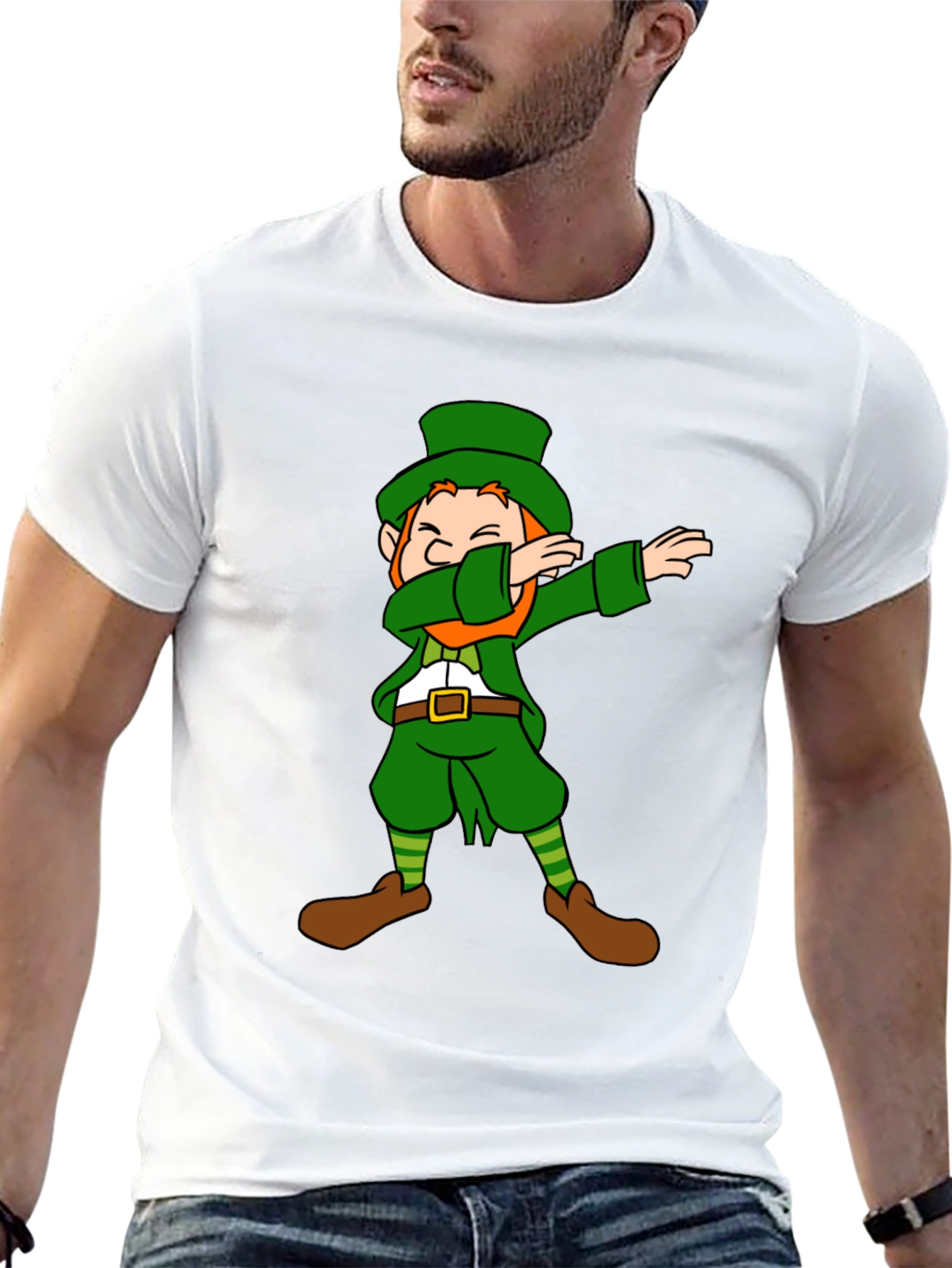 Dabbing Leprechaun Graphic Tee - St. Patricks Day Shirt