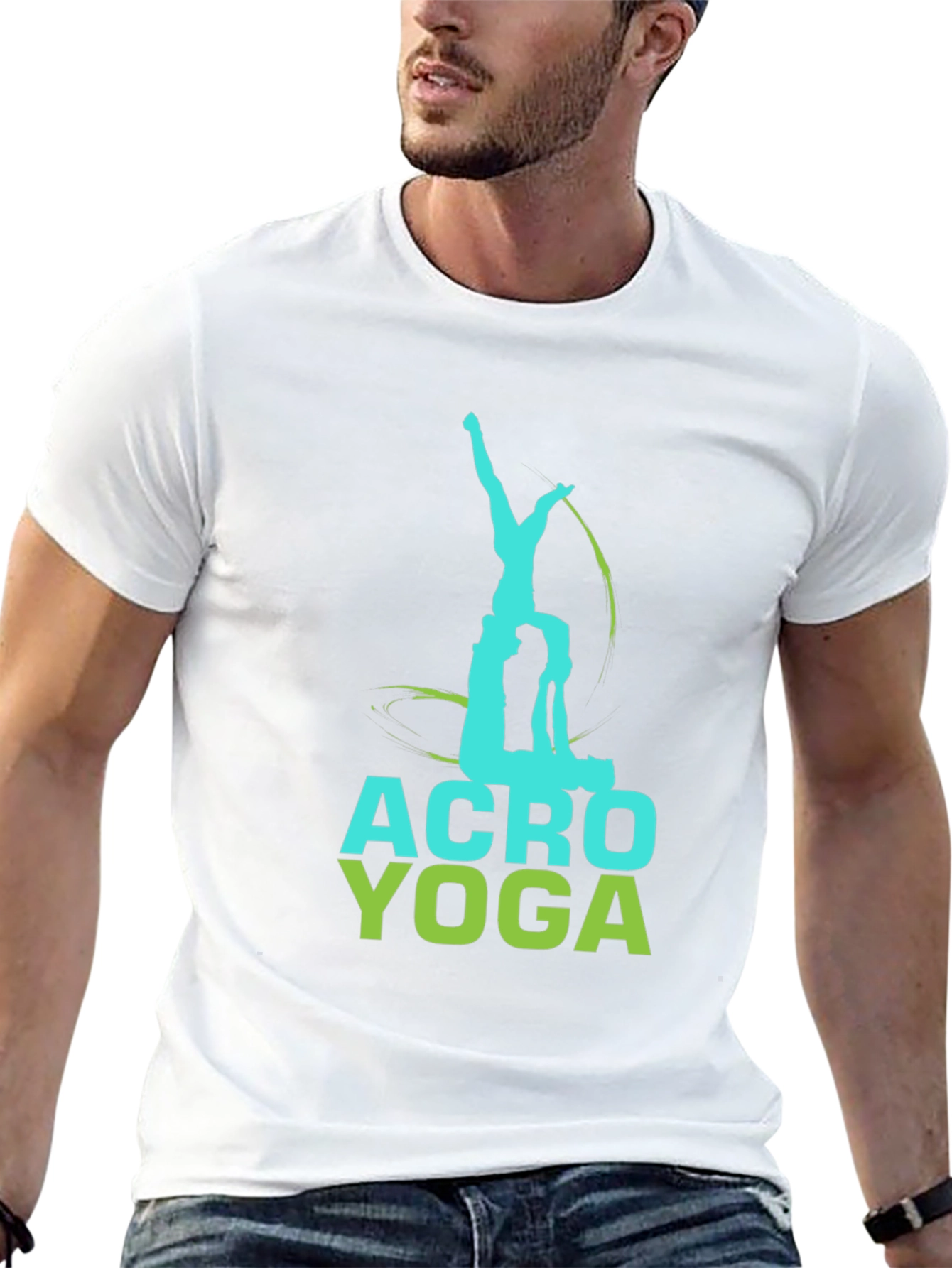 Acro Yoga Graphic Tee - Black Cotton T-Shirt