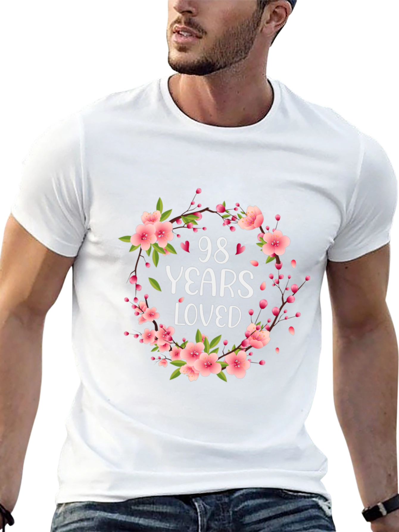 98 Years Loved Floral T-Shirt