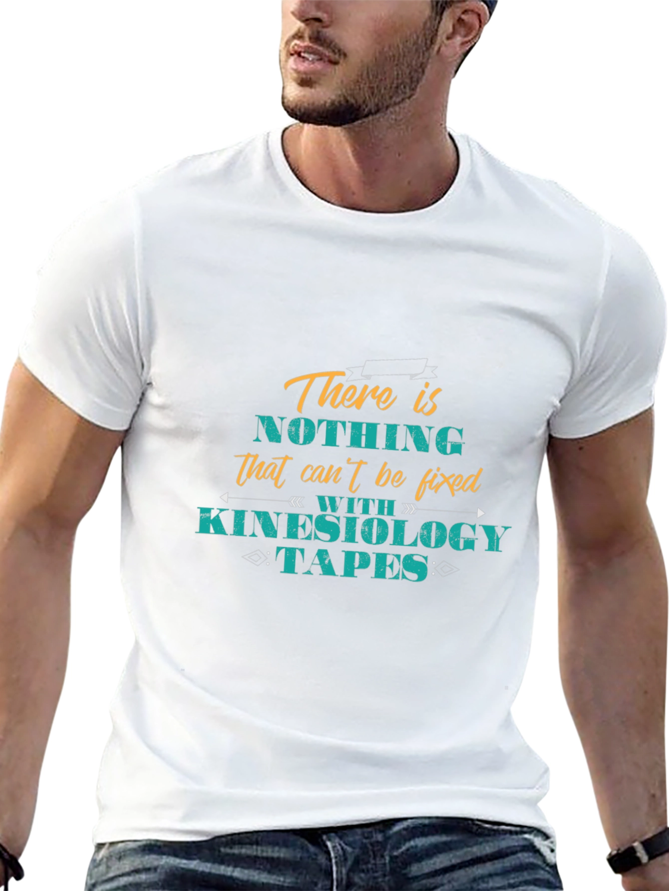 Kinesiology Tapes Fix It All Black T-Shirt