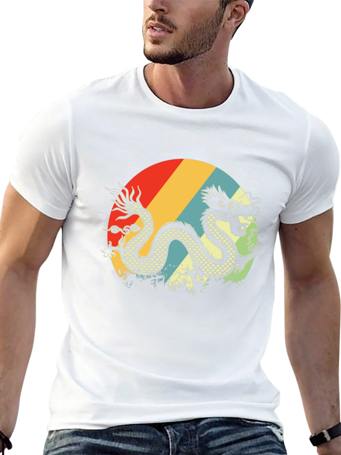 Retro Dragon Graphic T-Shirt