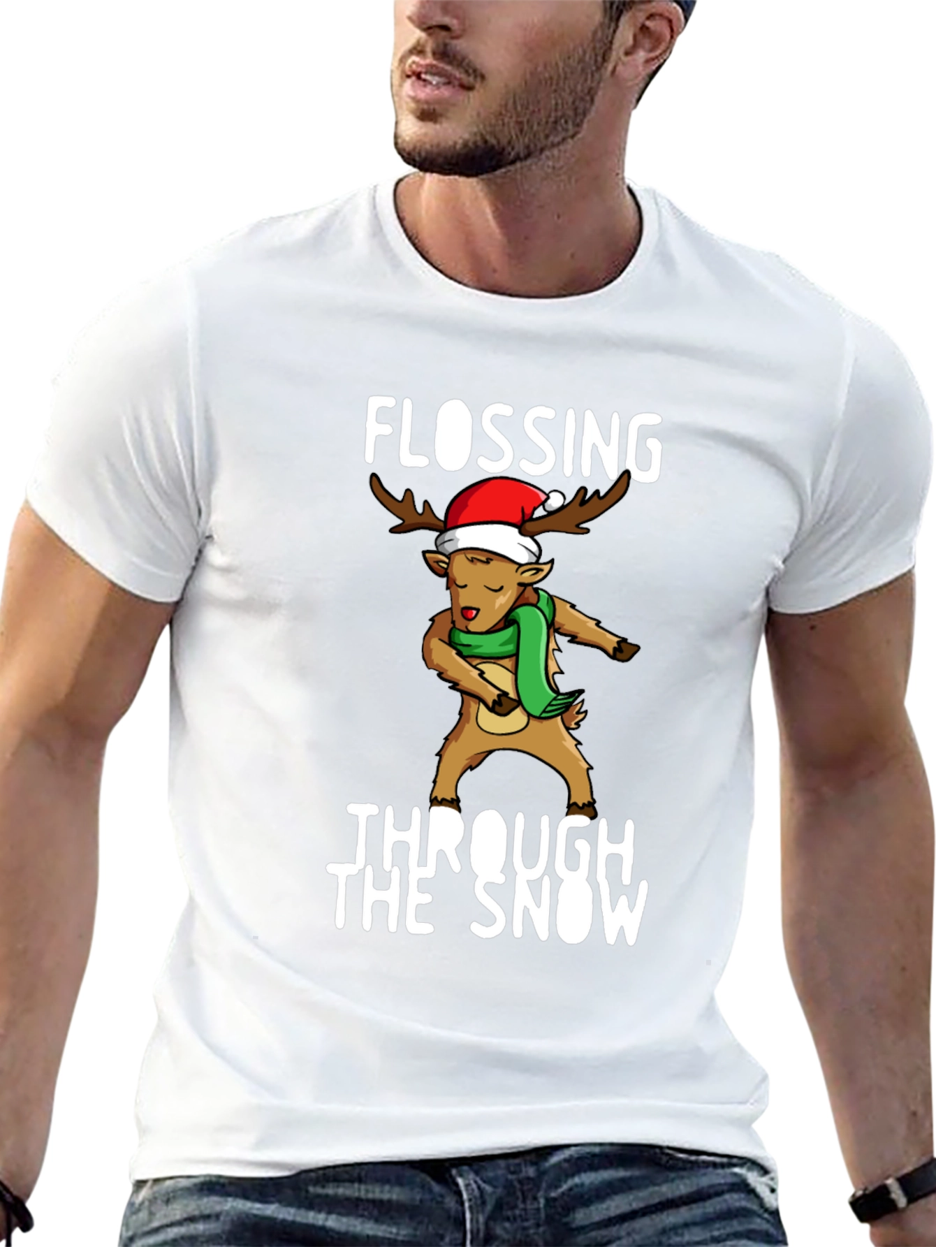 Flossing Through The Snow Christmas T-Shirt