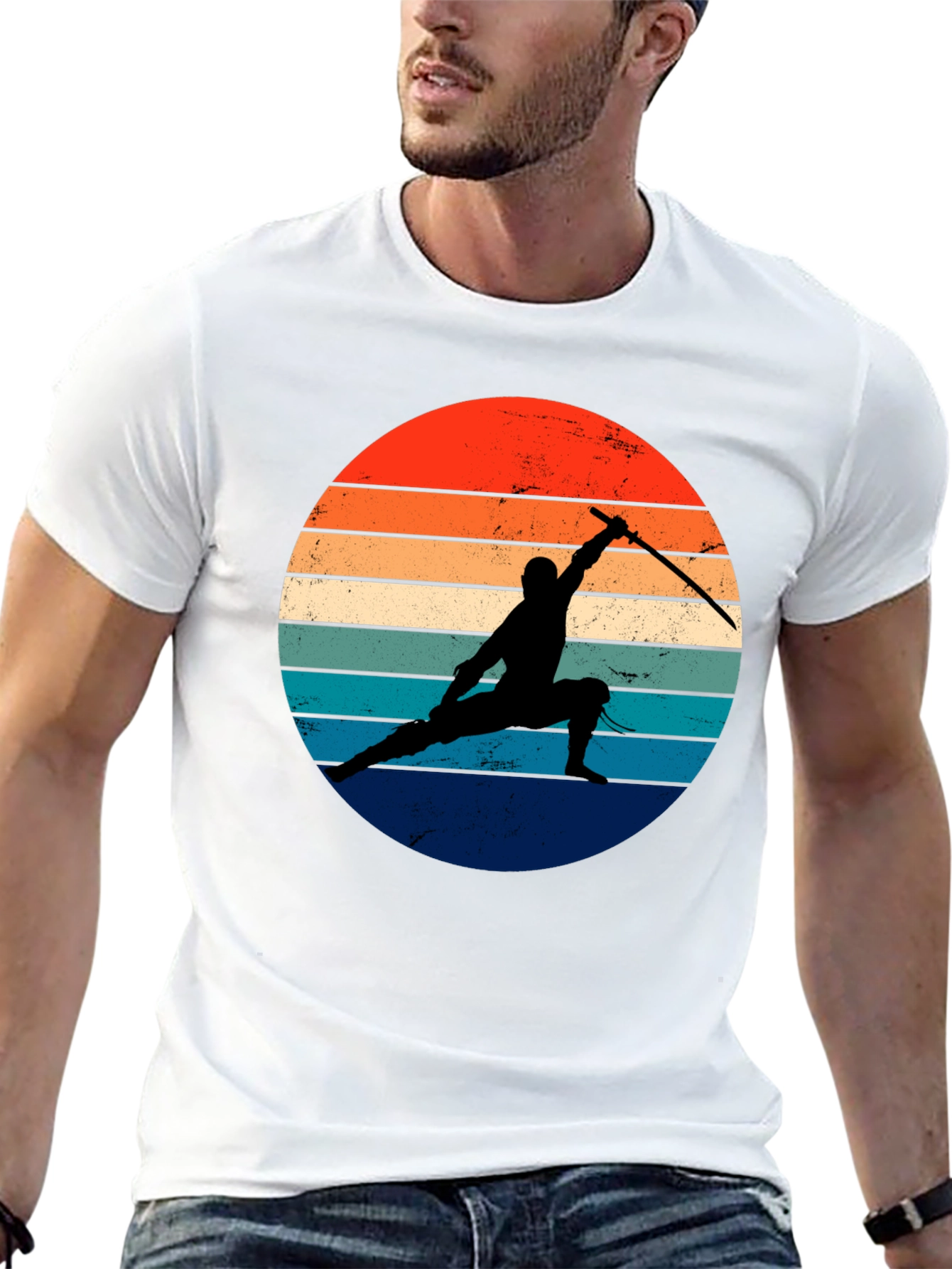 Retro Ninja Silhouette T-Shirt