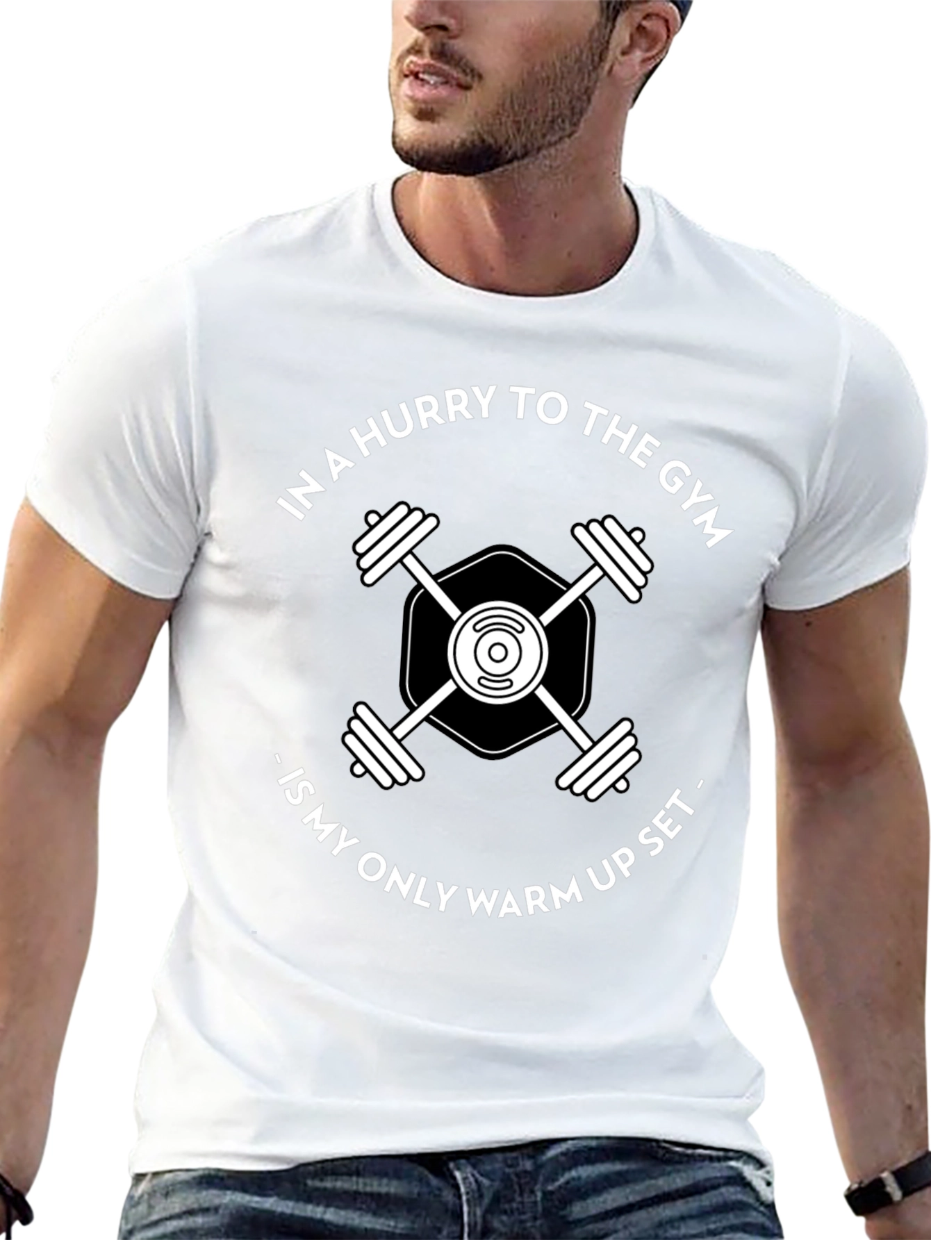 Gym Warm-Up T-Shirt: Black Fitness Tee