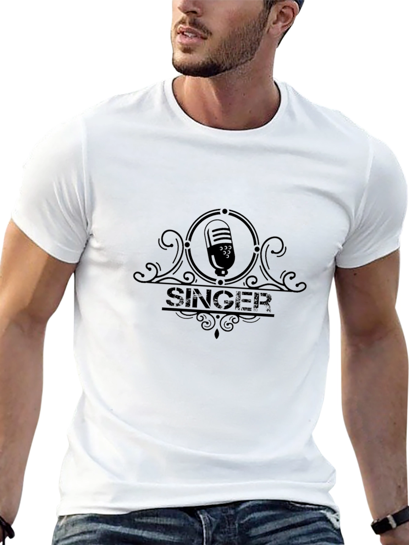 Singer Microphone Graphic T-Shirt