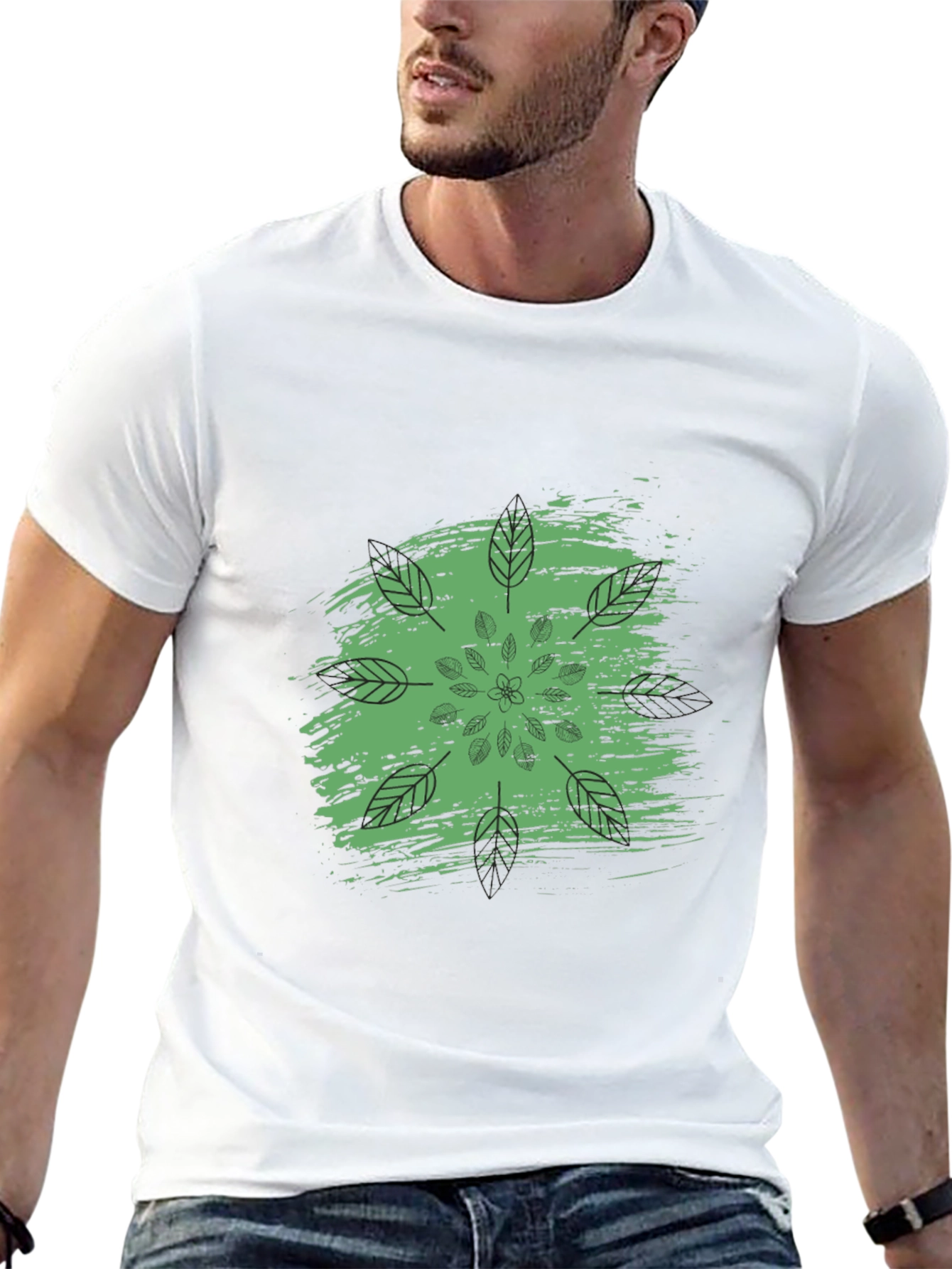 Nature Mandala Graphic Black T-Shirt