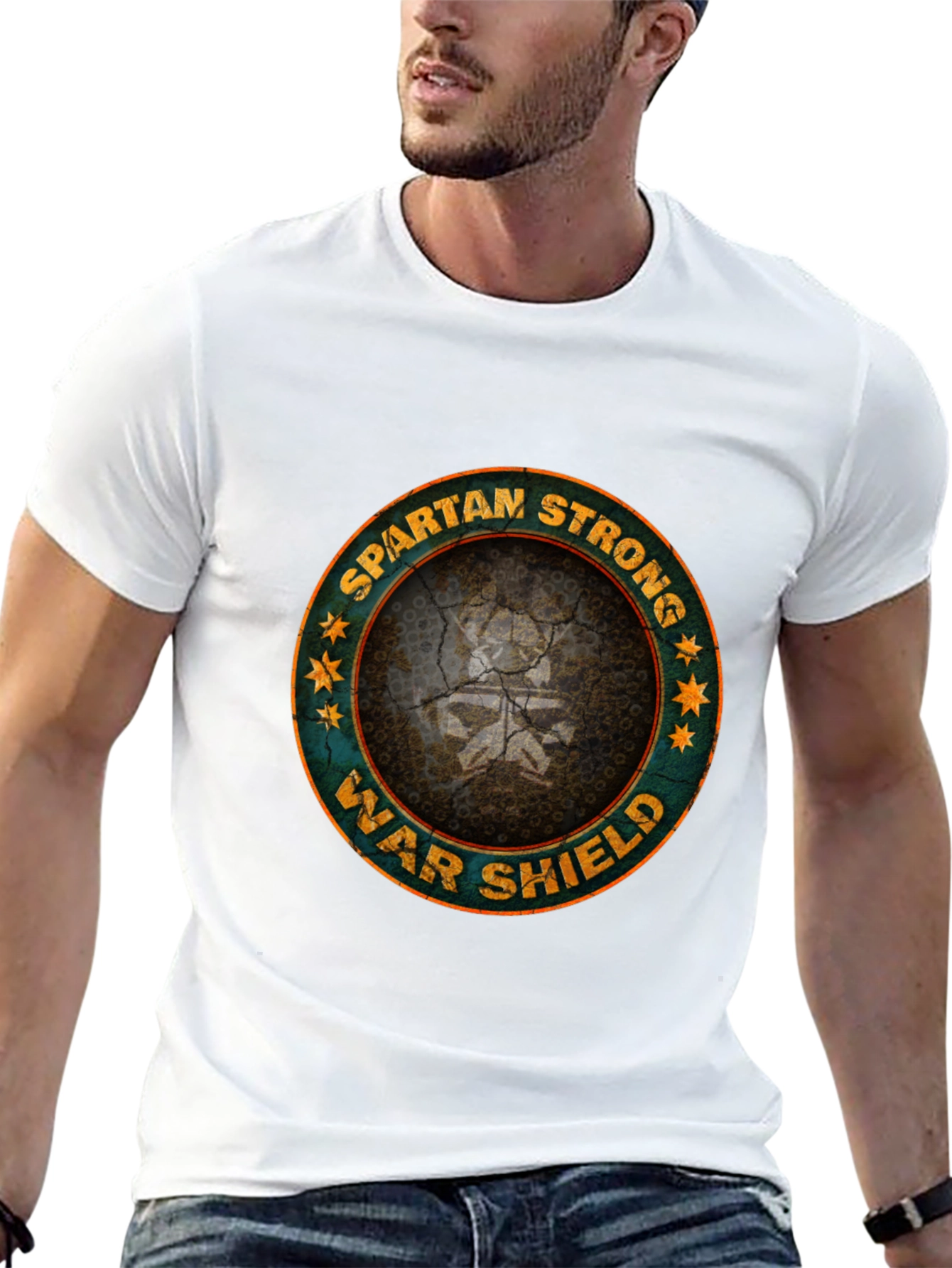 Spartan Strong War Shield T-Shirt