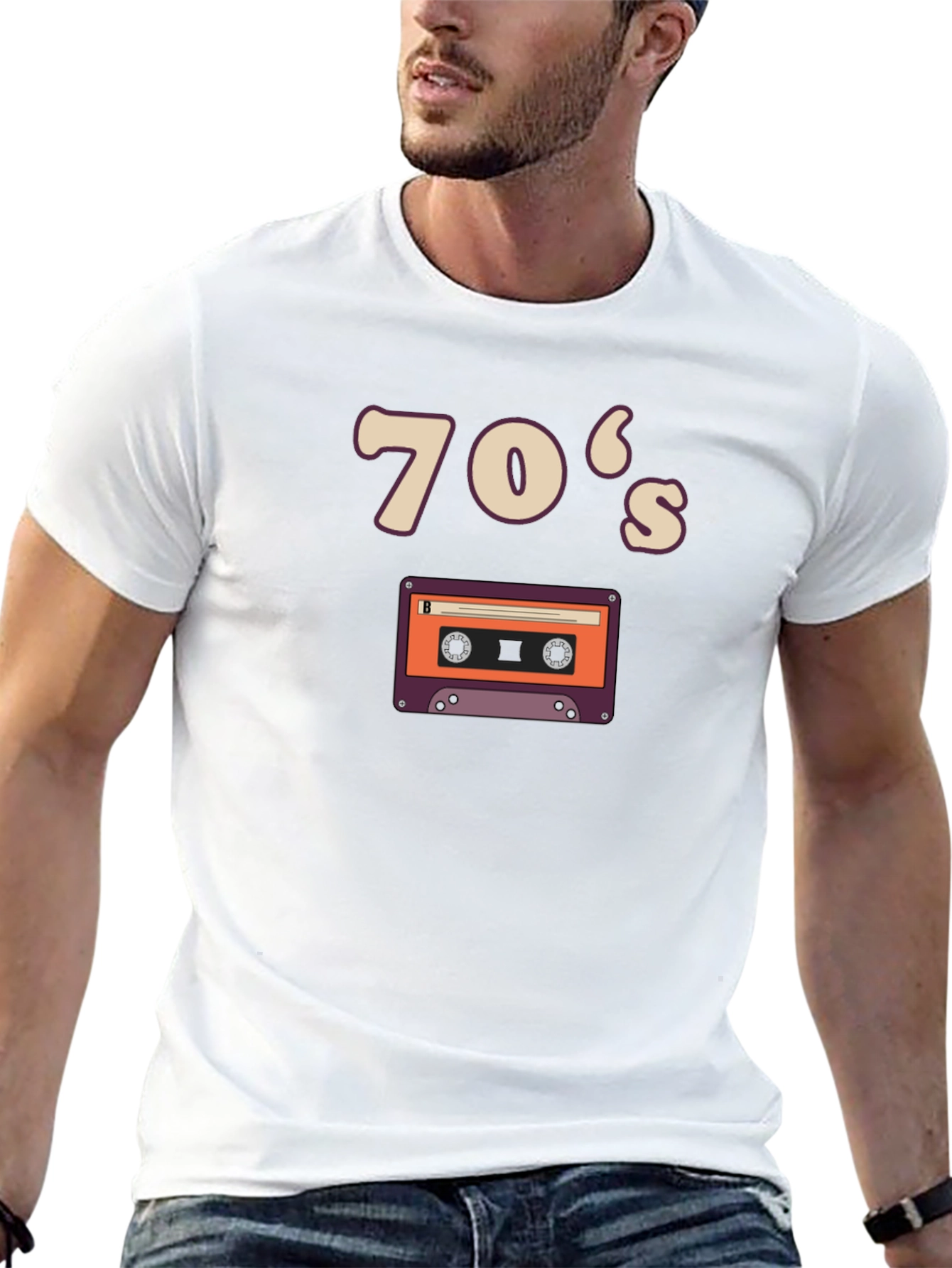 Retro 70s Cassette Tape Graphic Tee
