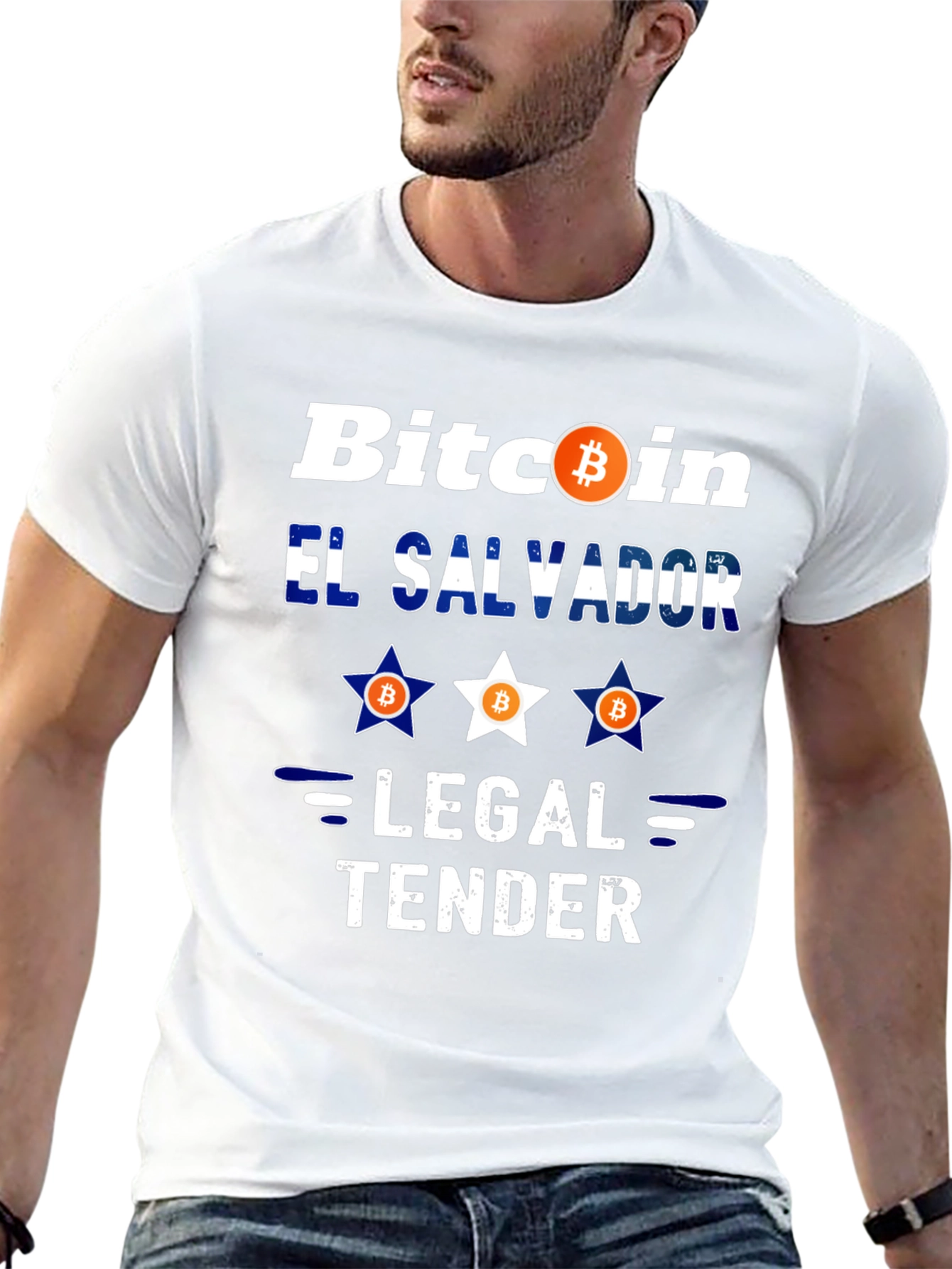Bitcoin El Salvador Legal Tender Black Graphic Tee
