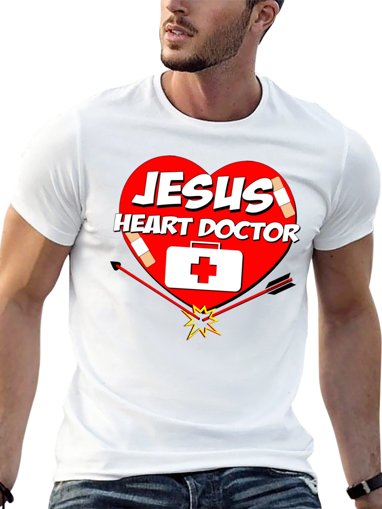 Jesus Heart Doctor Graphic T-Shirt