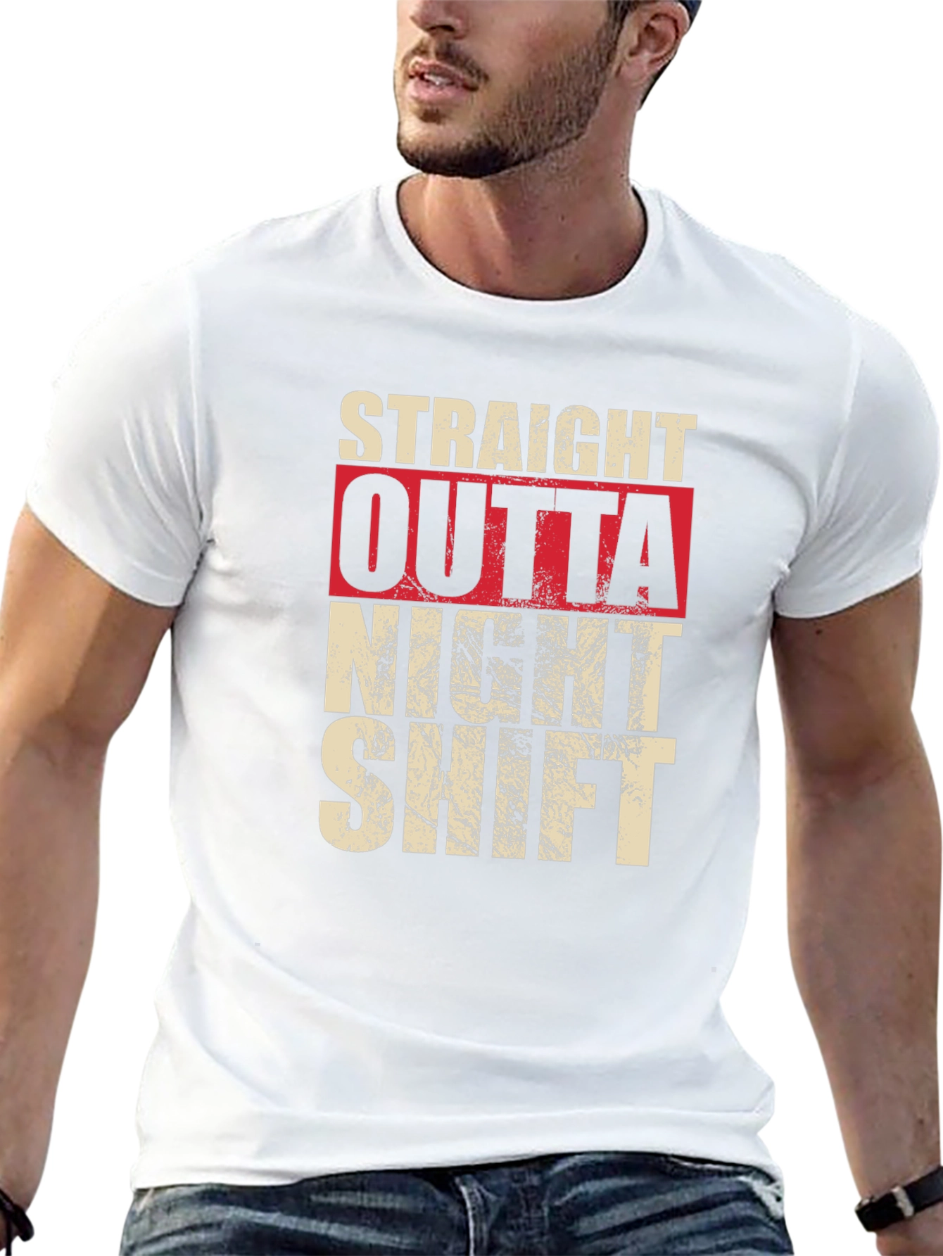 Straight Outta Night Shift Graphic T-Shirt