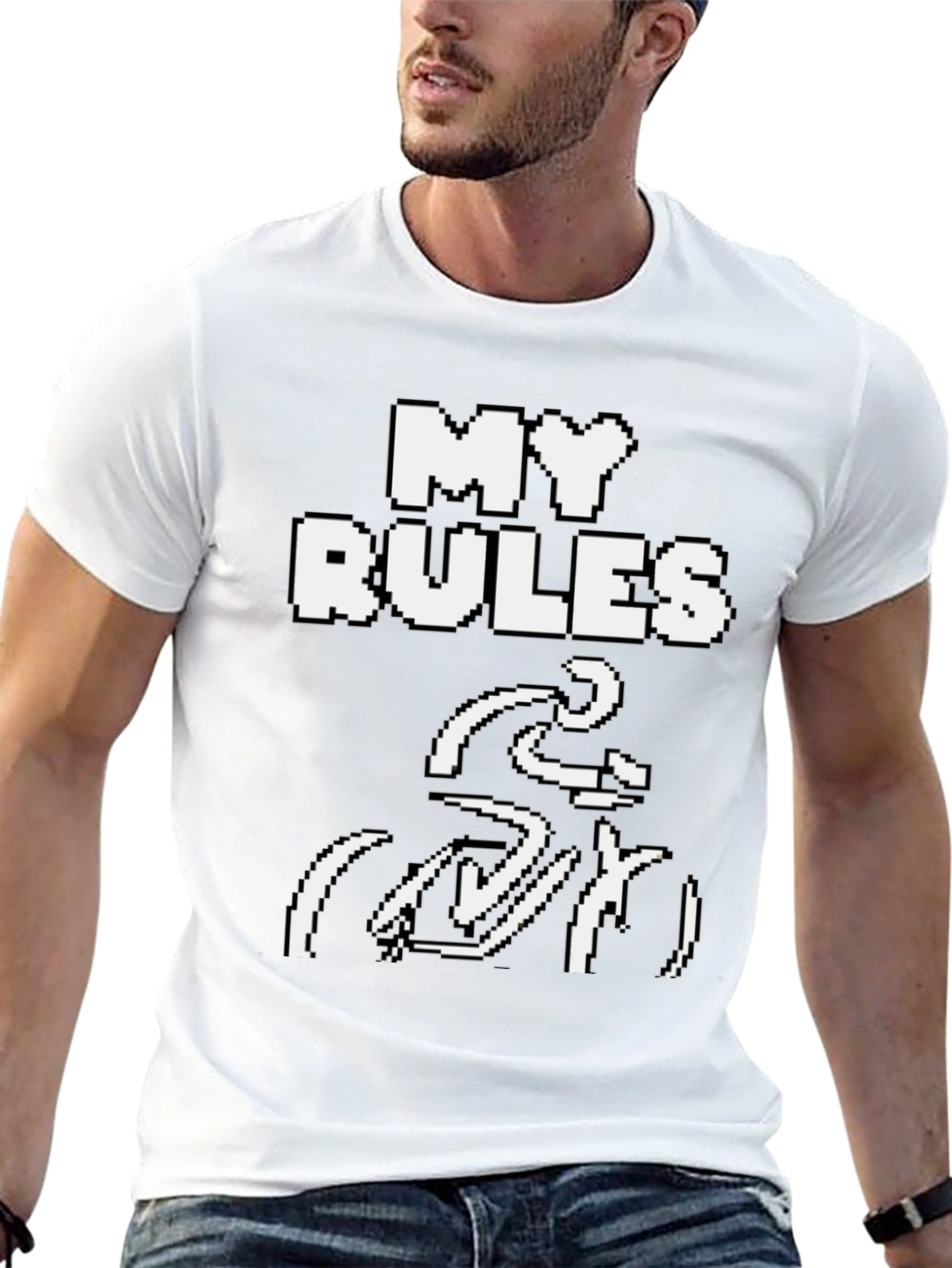 My Rules Cycling T-Shirt - Black Crew Neck
