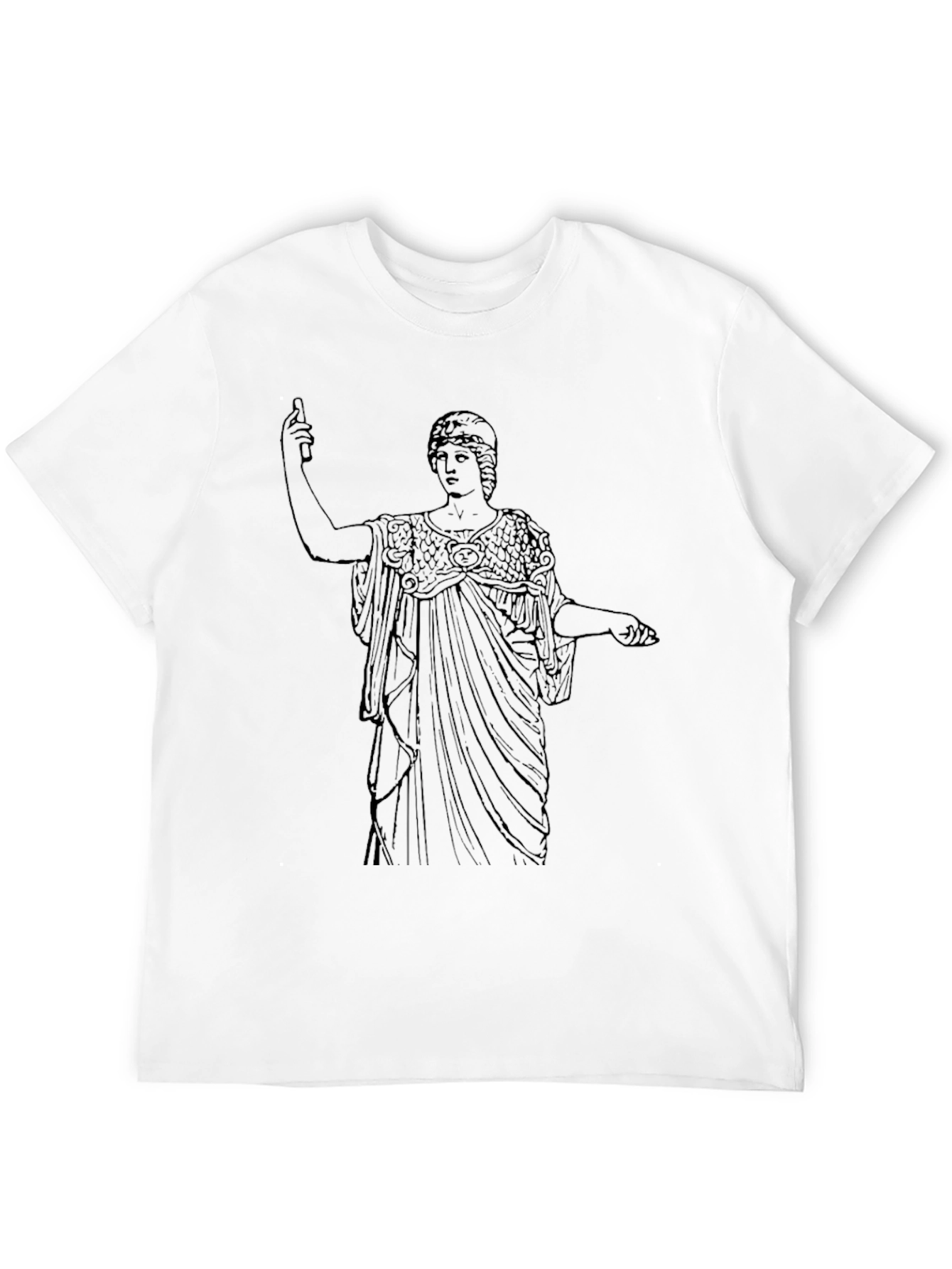 Athena Graphic Tee - Black Cotton Blend T-Shirt