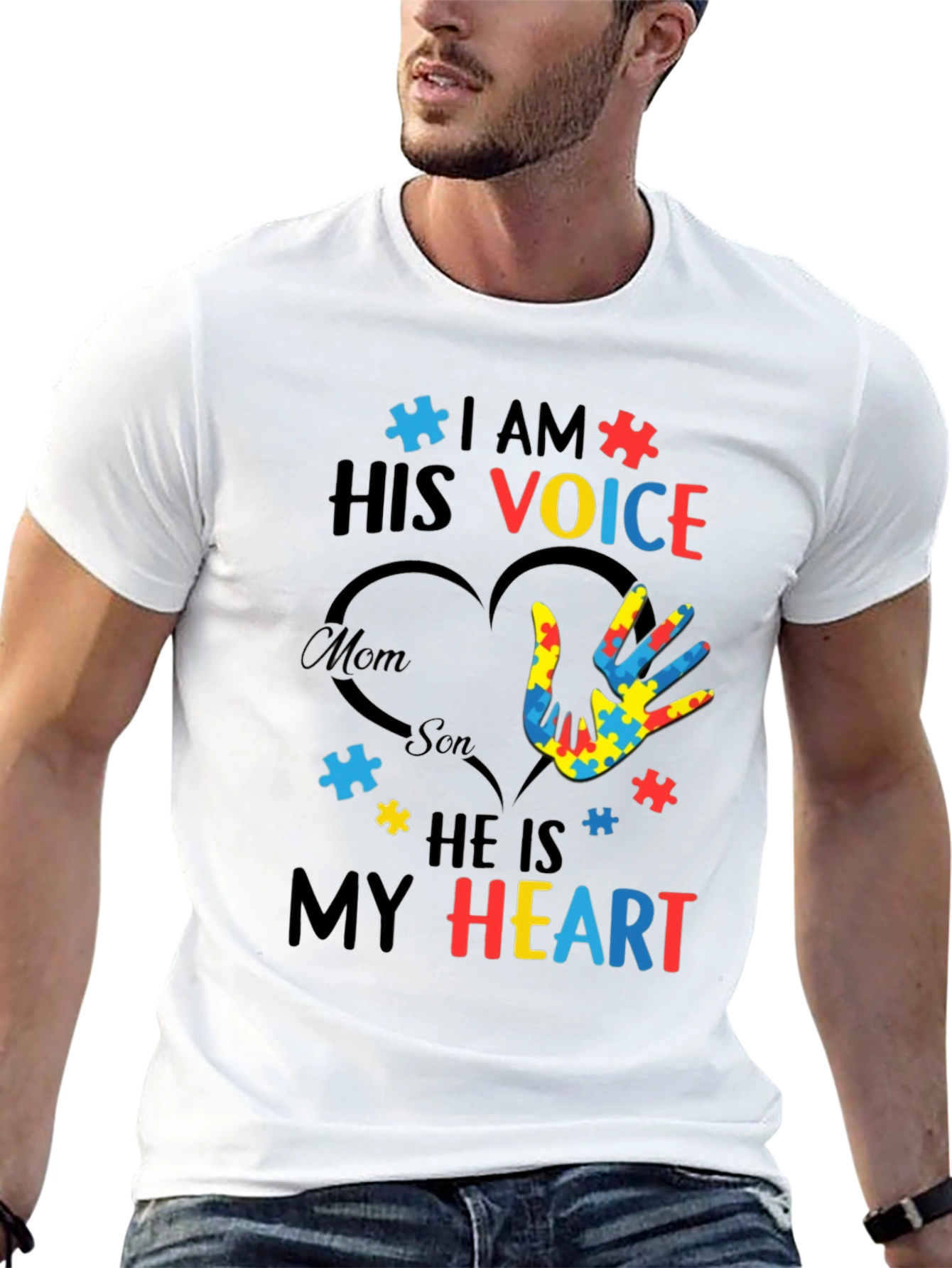 Autism Awareness I am His Voice Graphic Tee