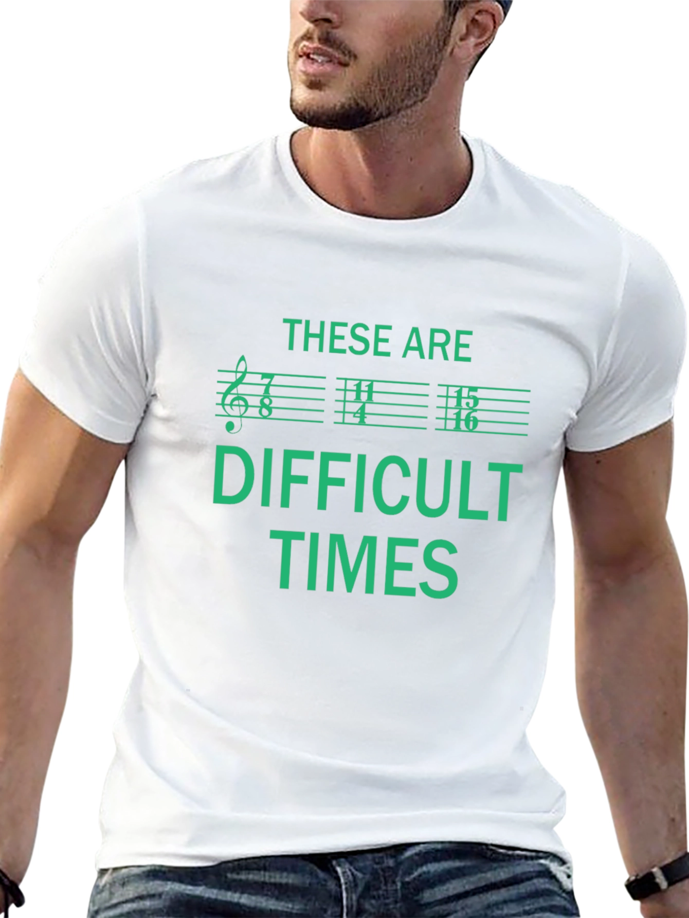 Difficult Times Music Note T-Shirt