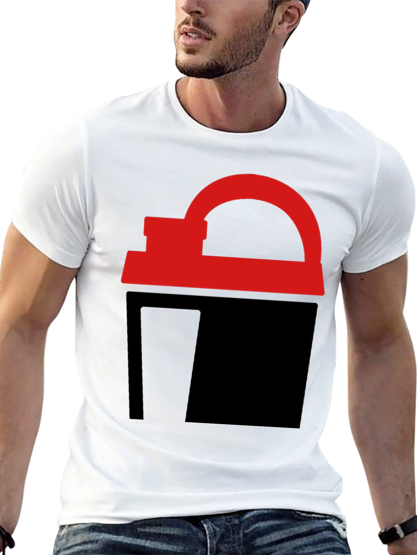 Abstract Red & Black Graphic Tee