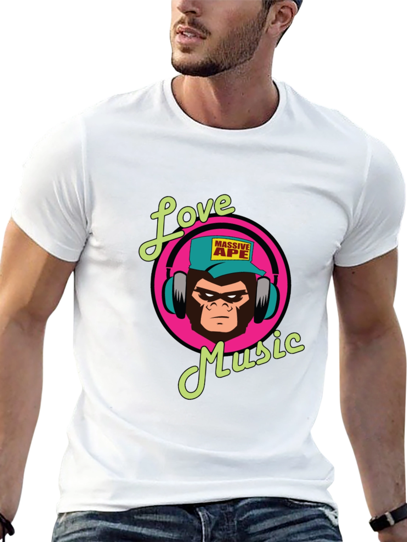 Love Music Massive Ape Graphic Tee